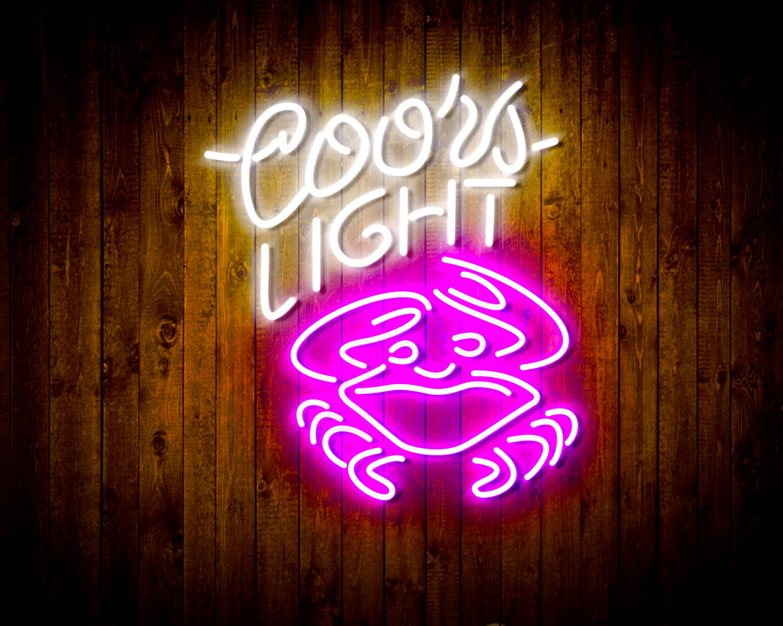 Coors Light Crab Handmade LED Neon Light Sign