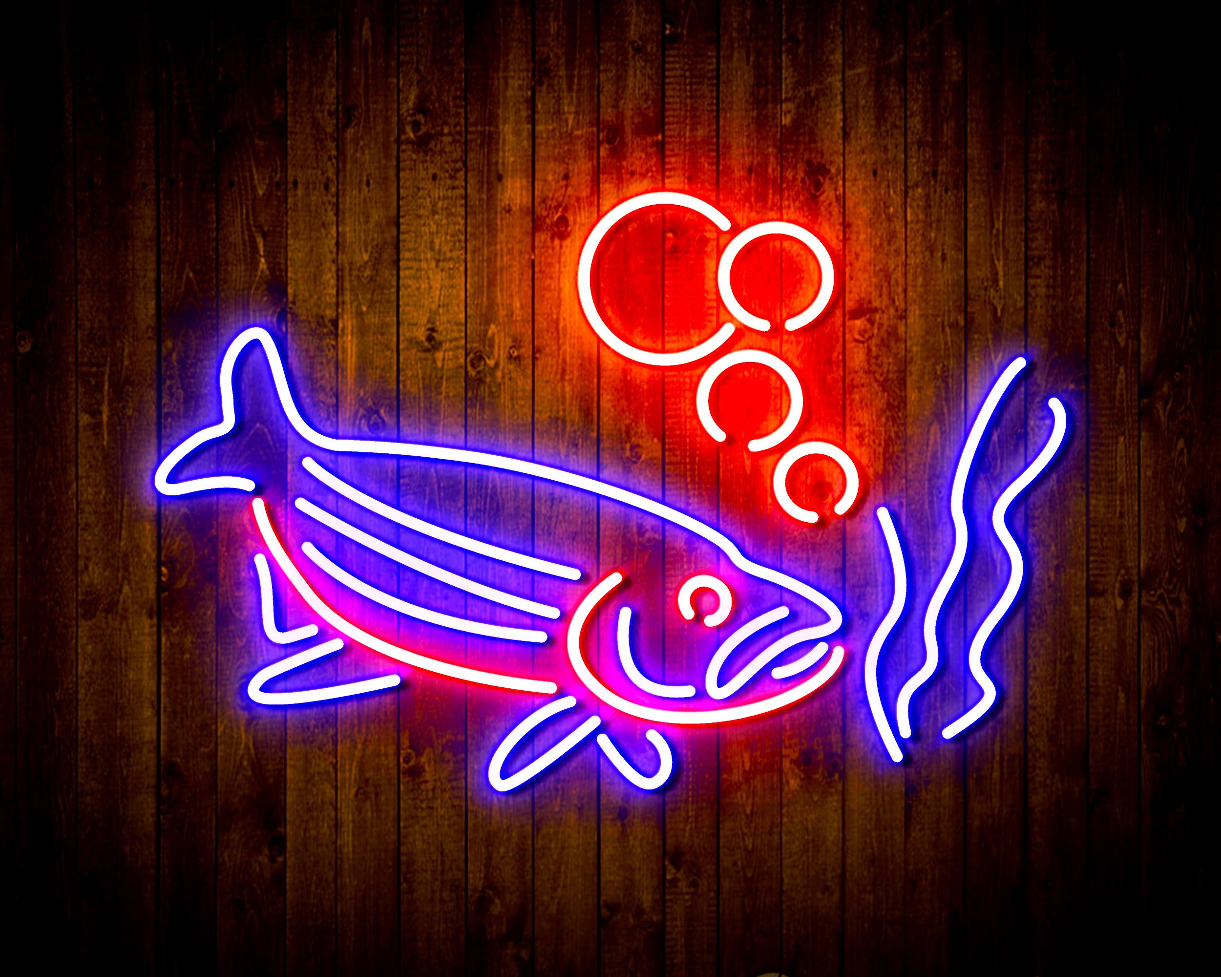 Budweiser with Fish Handmade LED Neon Light Sign