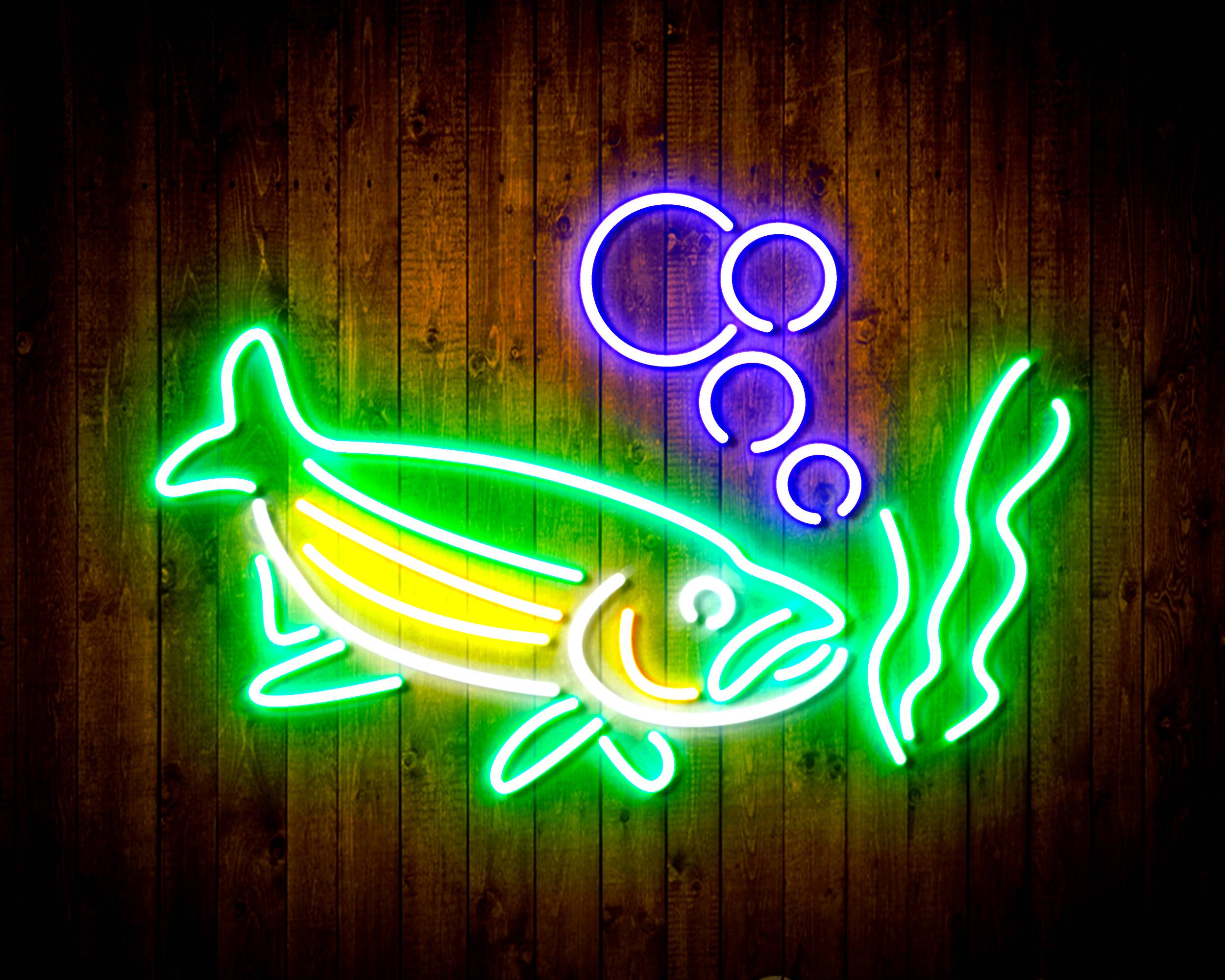 Budweiser with Fish Handmade LED Neon Light Sign