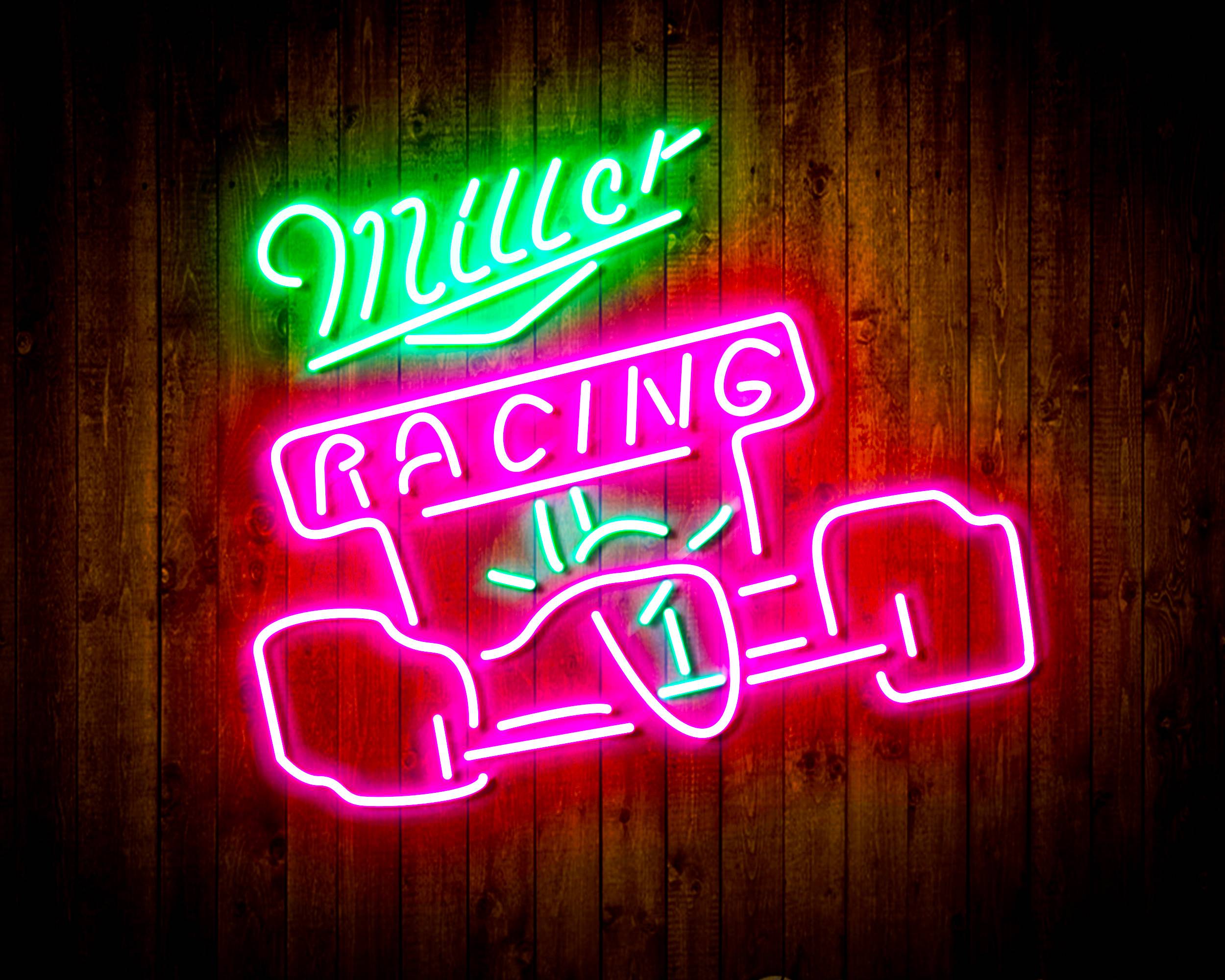 Car Rider Neon Sign Miller Race Car Handmade LED Neon Sign