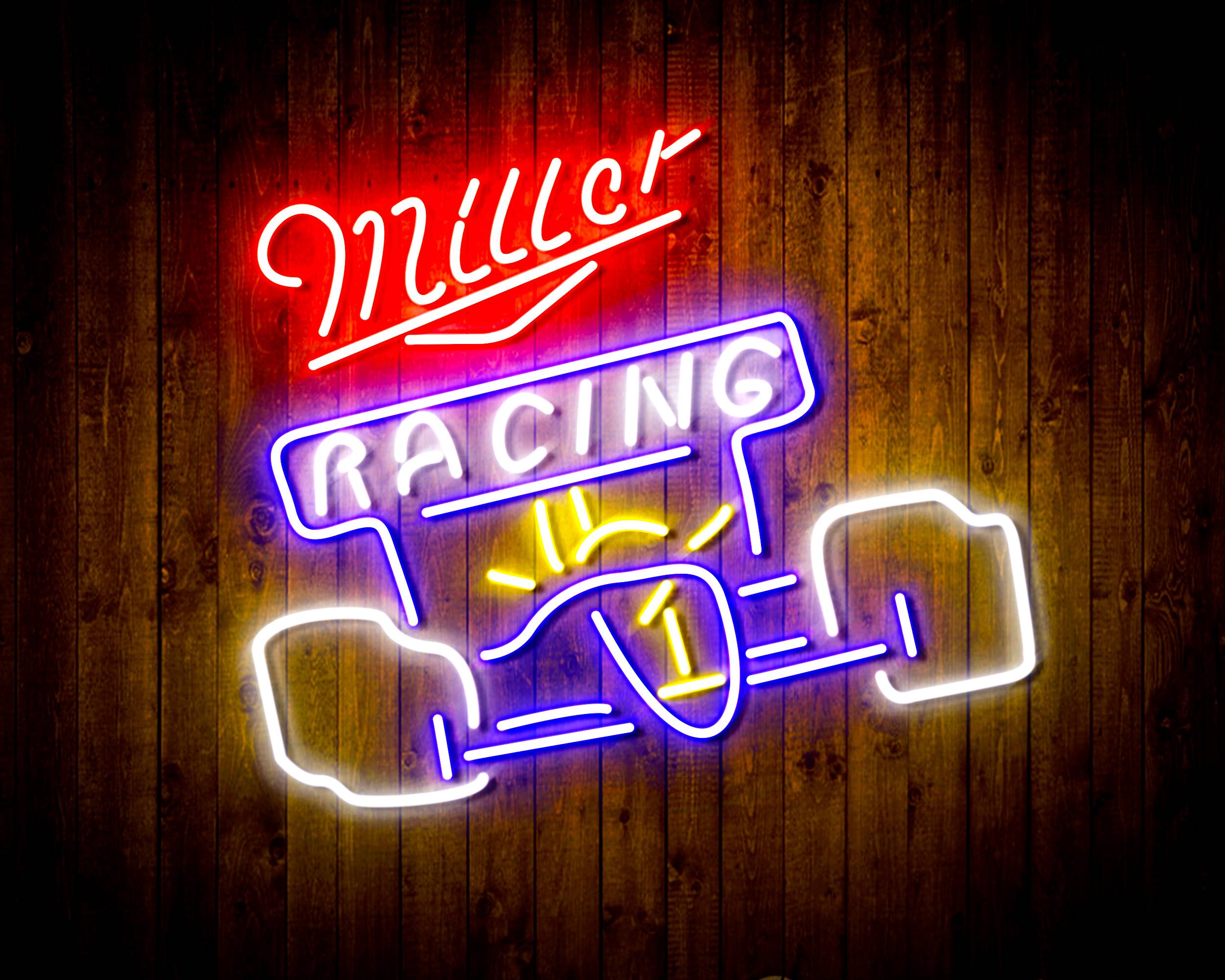 Car Rider Neon Sign Miller Race Car Handmade LED Neon Sign