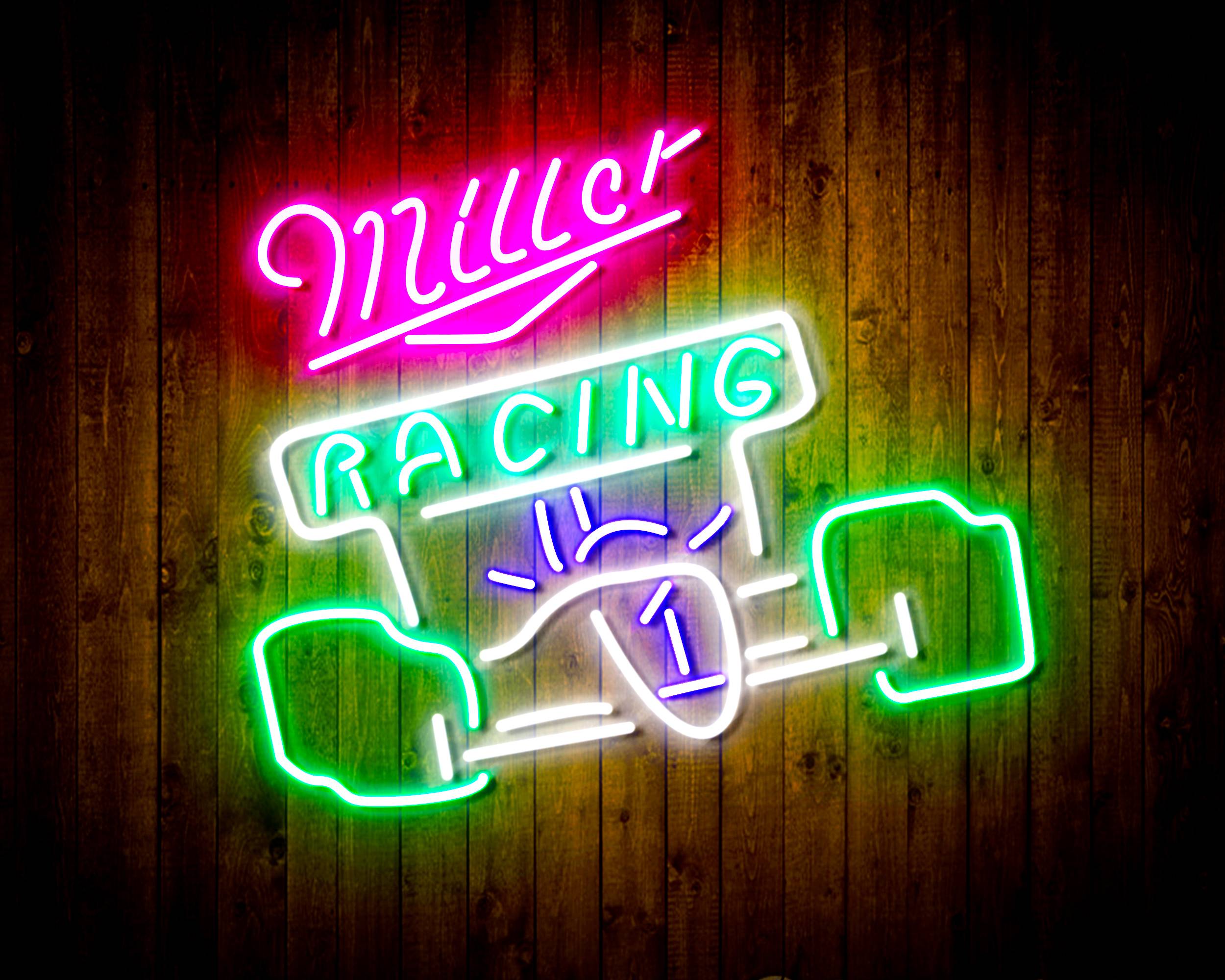 Car Rider Neon Sign Miller Race Car Handmade LED Neon Sign