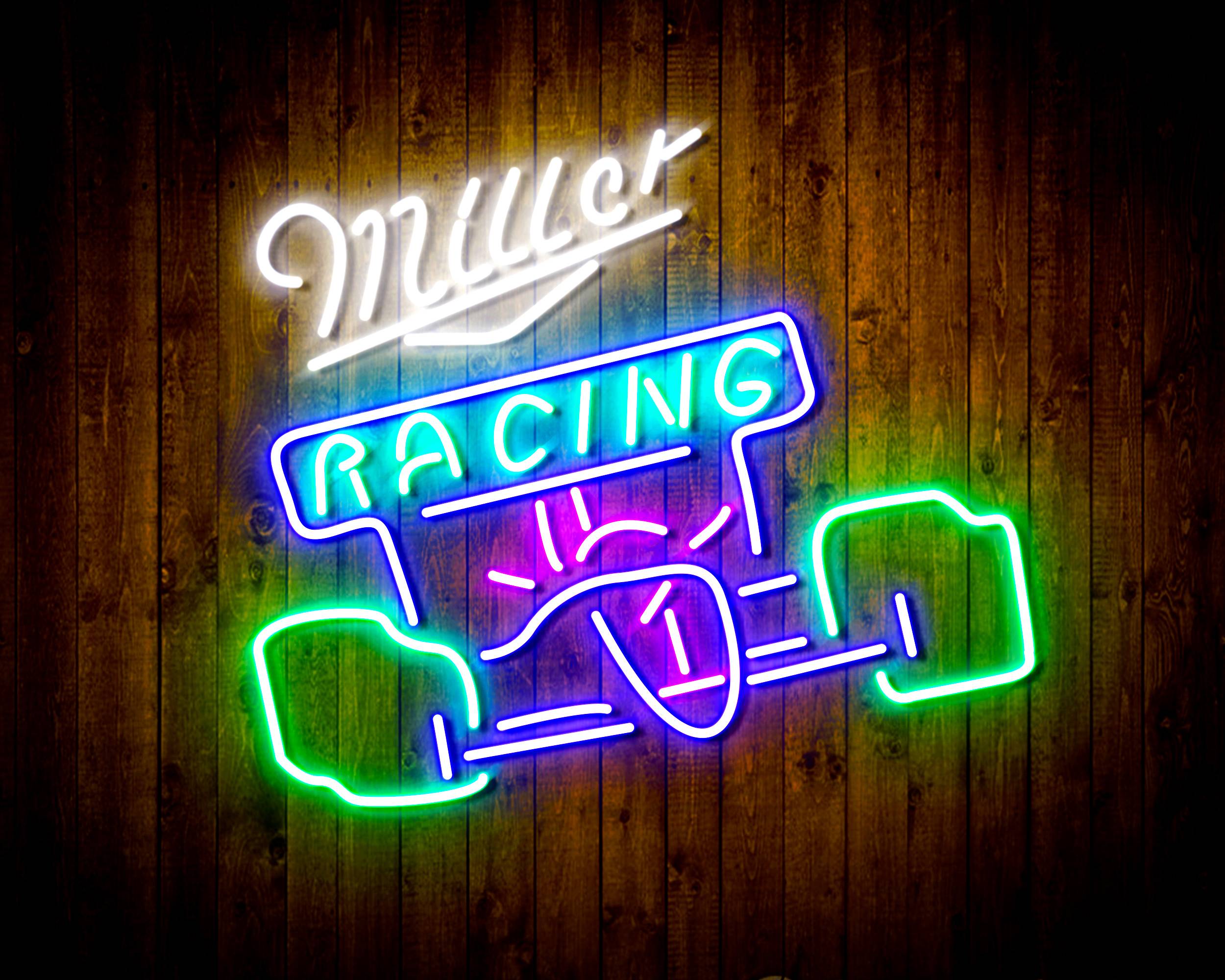 Neon Racing Racing Sticker Miller Race Car Handmade LED Neon Sign
