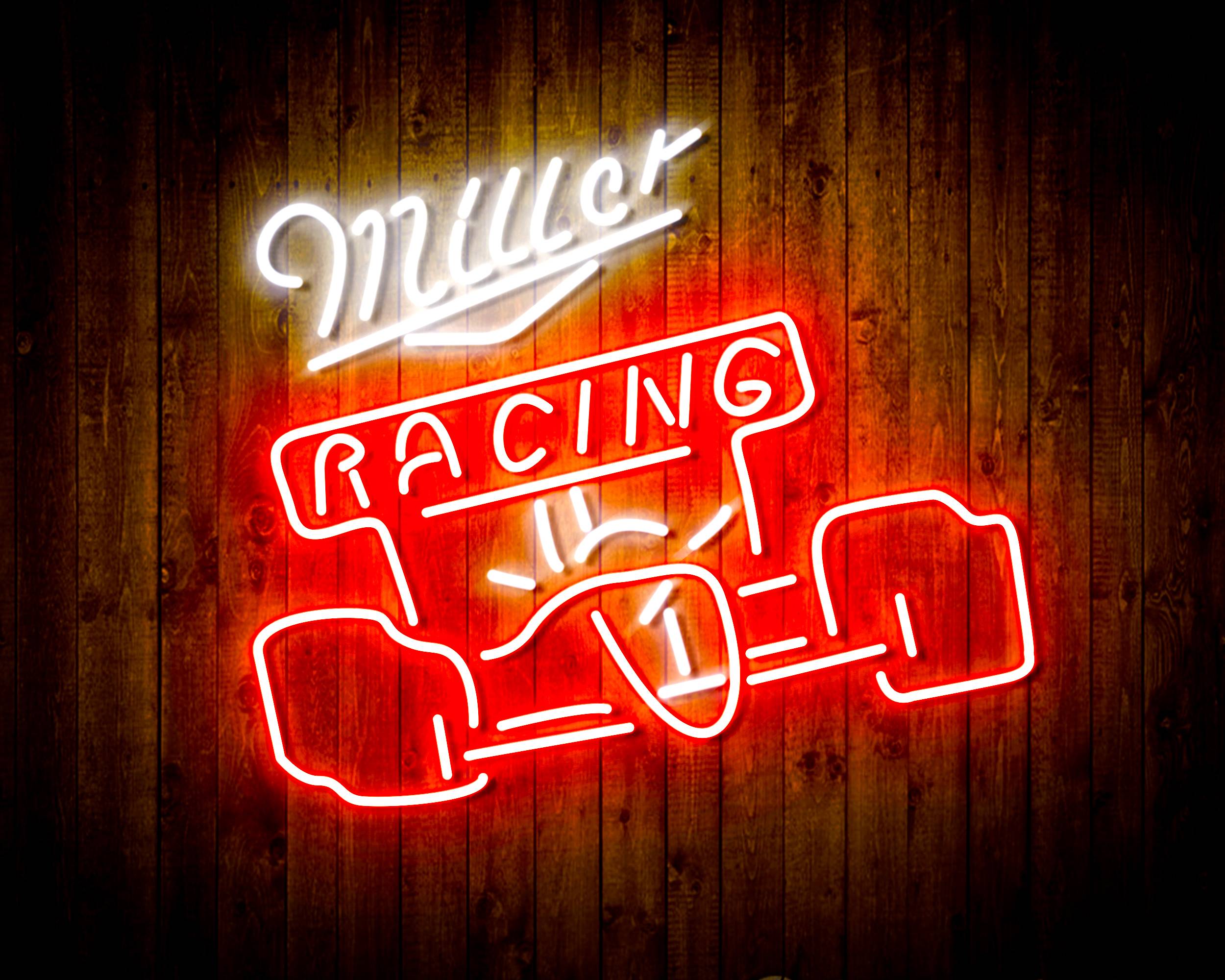 Car Rider Neon Sign Miller Race Car Handmade LED Neon Sign