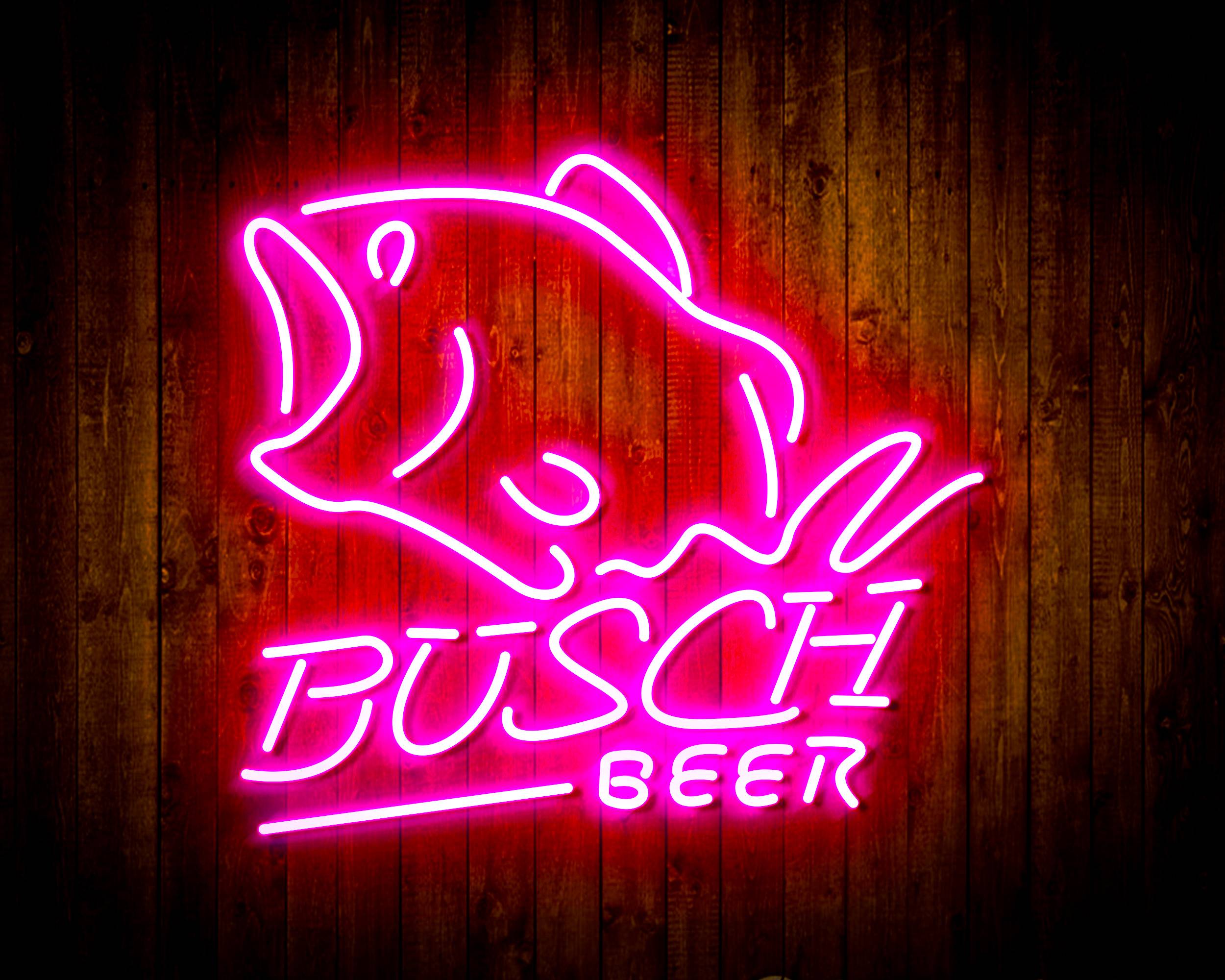 ブッシュビール魚手作りLEDネオンサイン