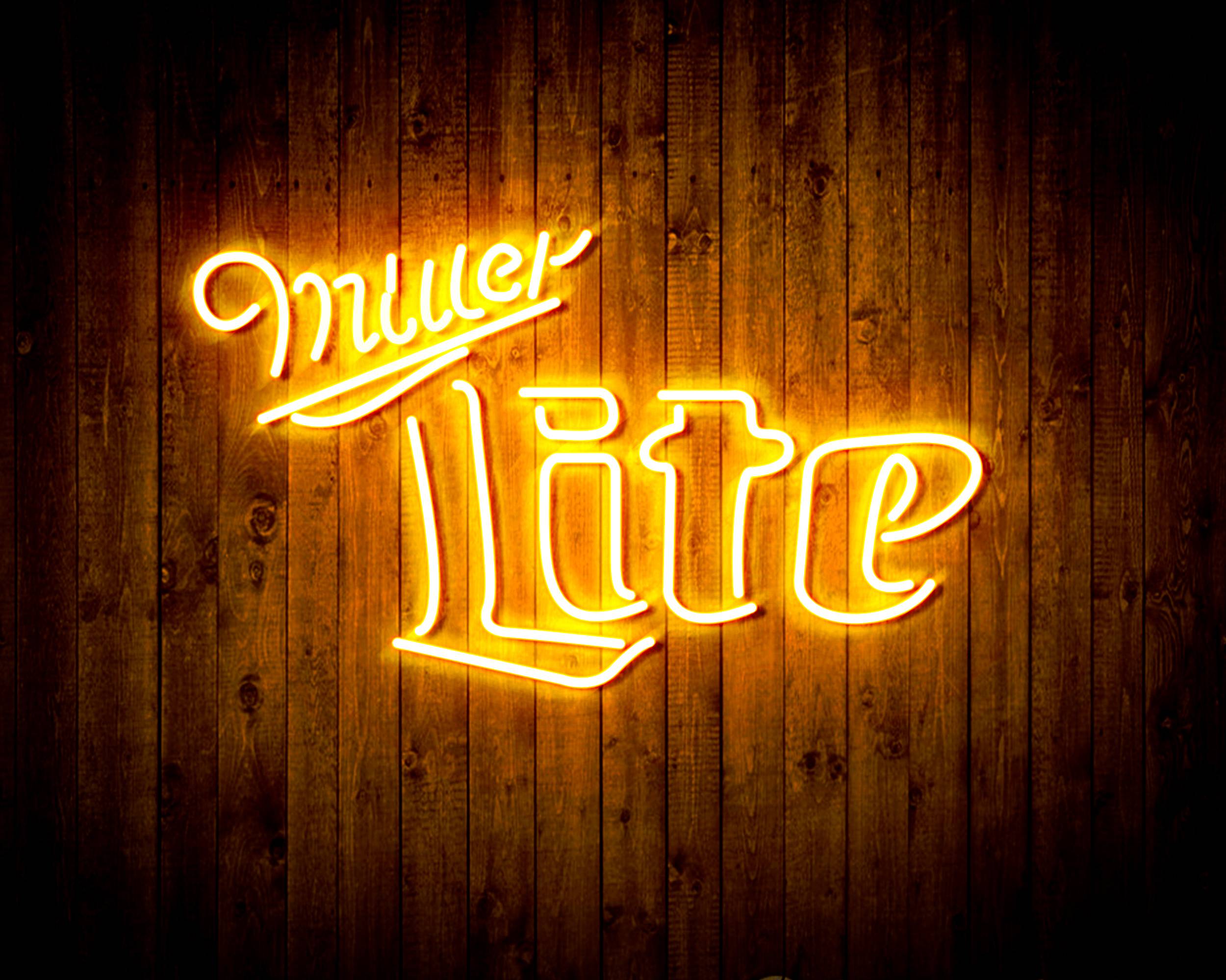 Miller Lite Bar Handmade LED Neon Light Sign
