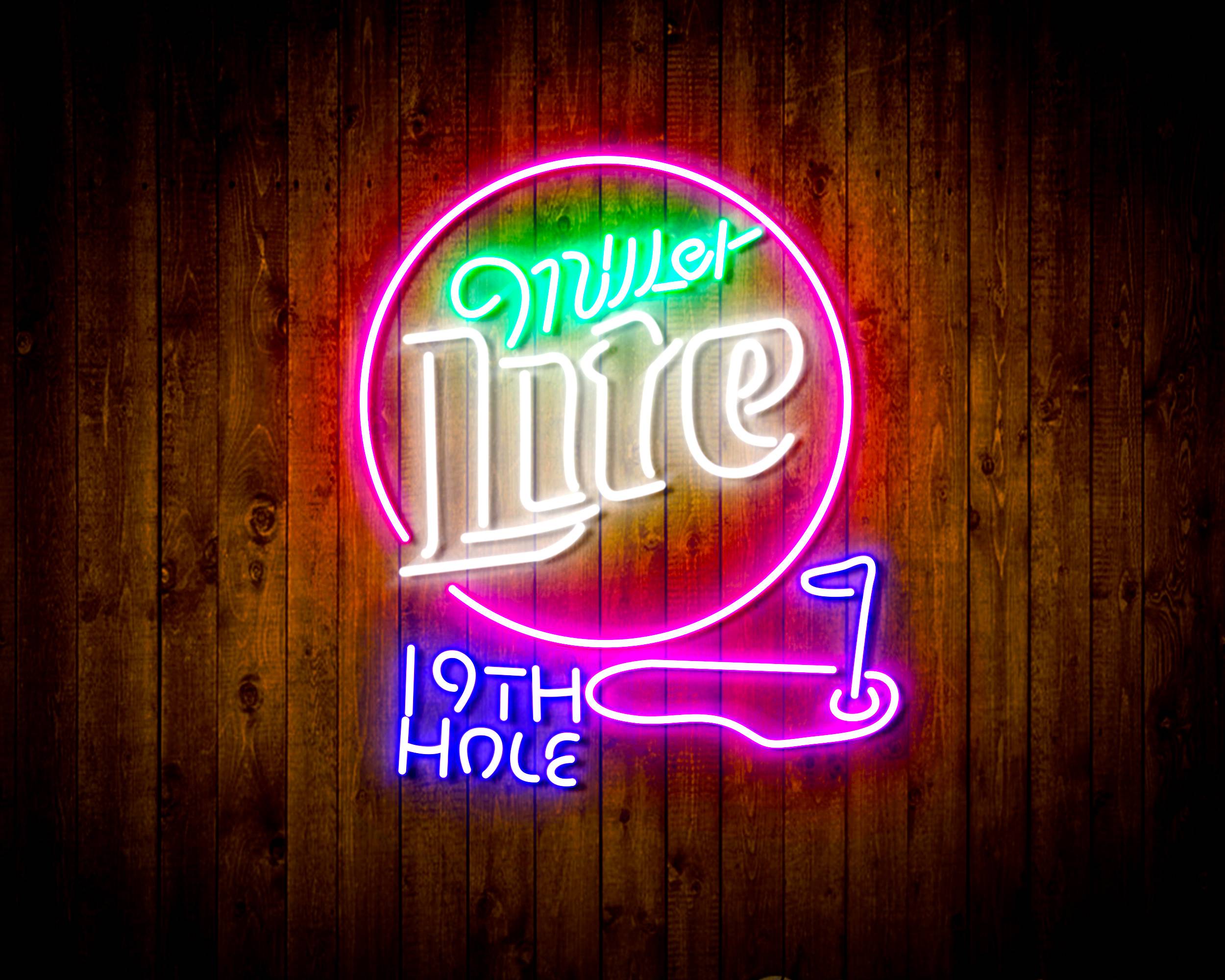 Miller Lite 19th Hole Handmade LED Neon Light Sign