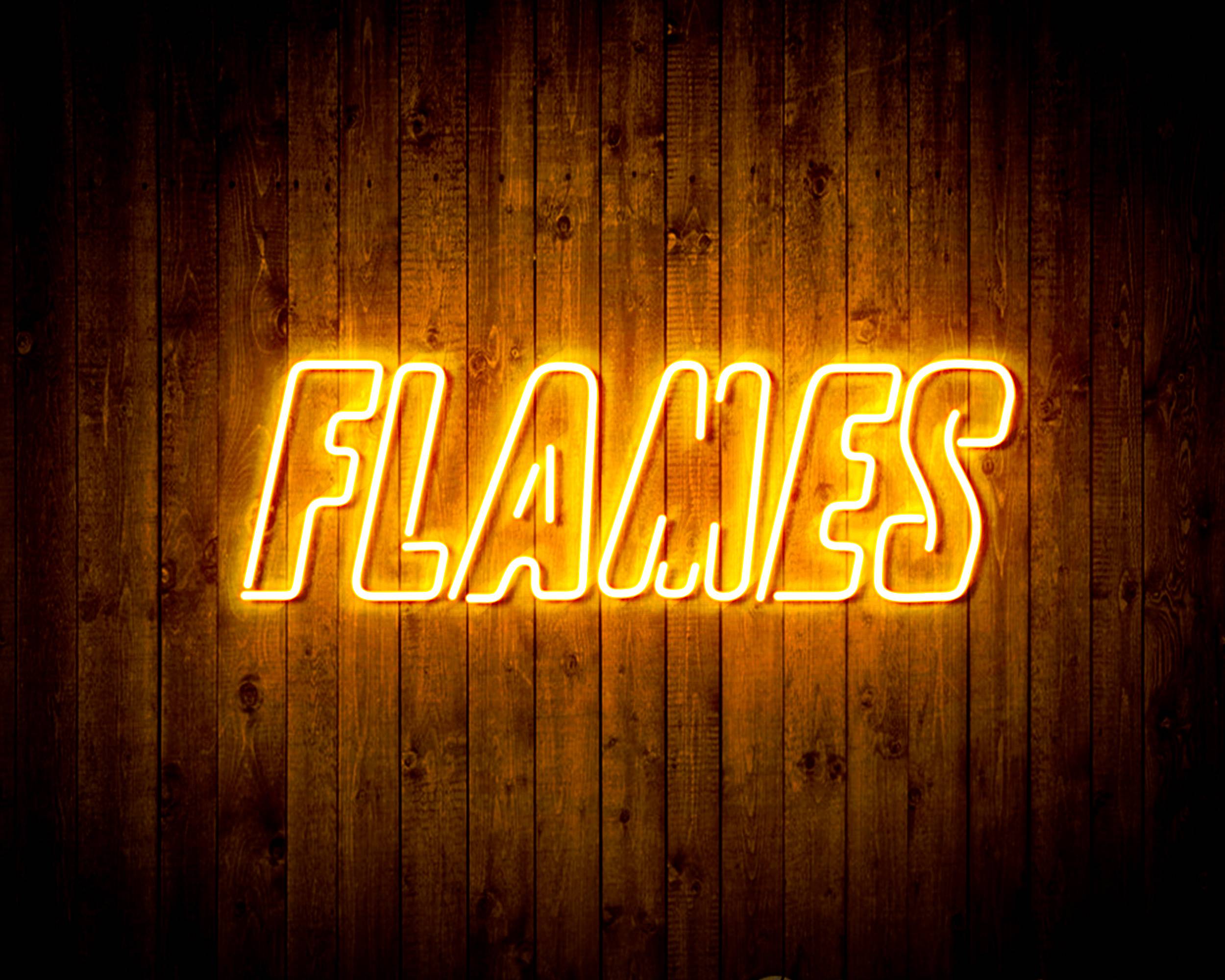 NHL Calgary Flames Handmade LED Neon Light Sign