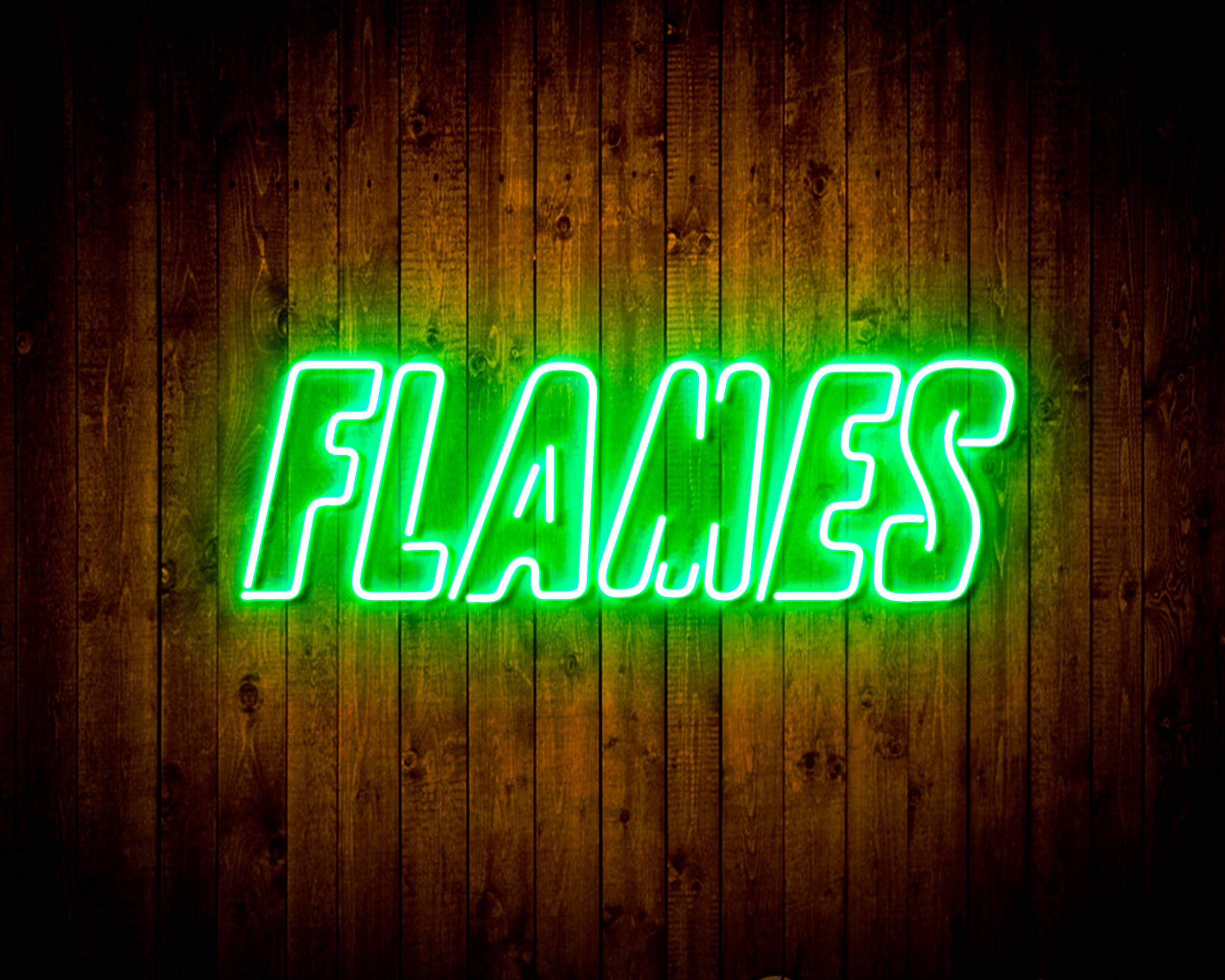 NHL Calgary Flames Handmade LED Neon Light Sign