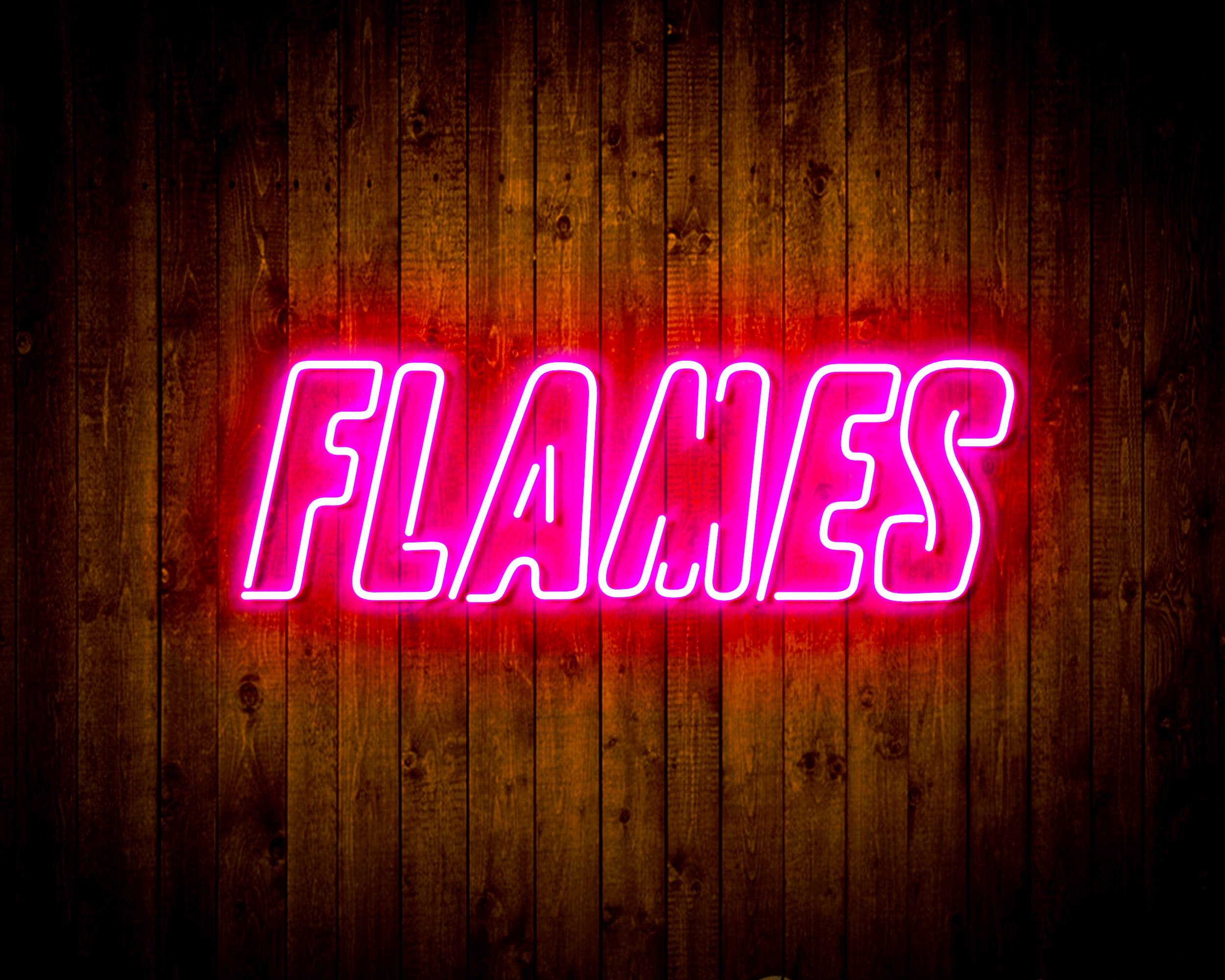 NHL Calgary Flames Handmade LED Neon Light Sign