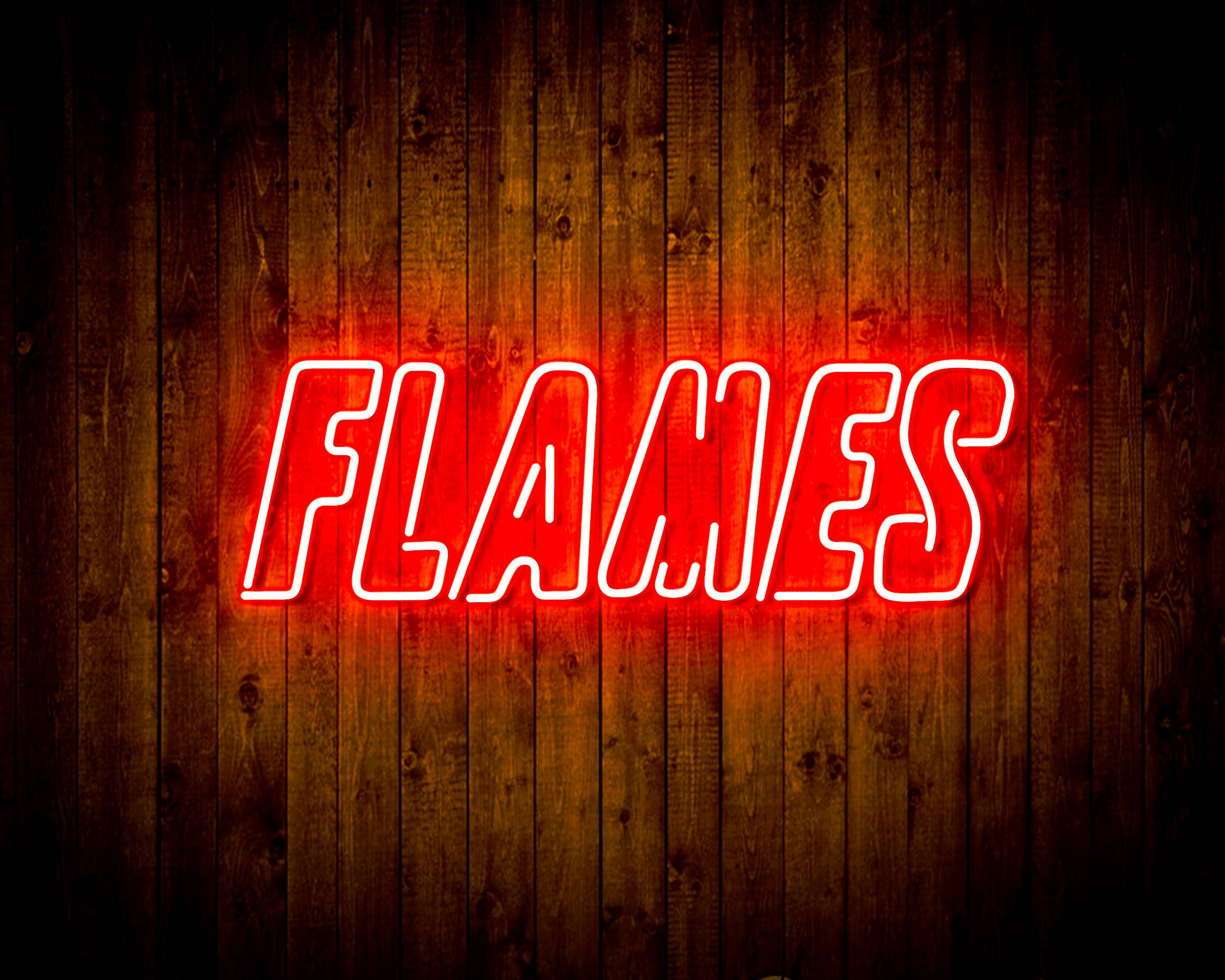 NHL Calgary Flames Handmade LED Neon Light Sign