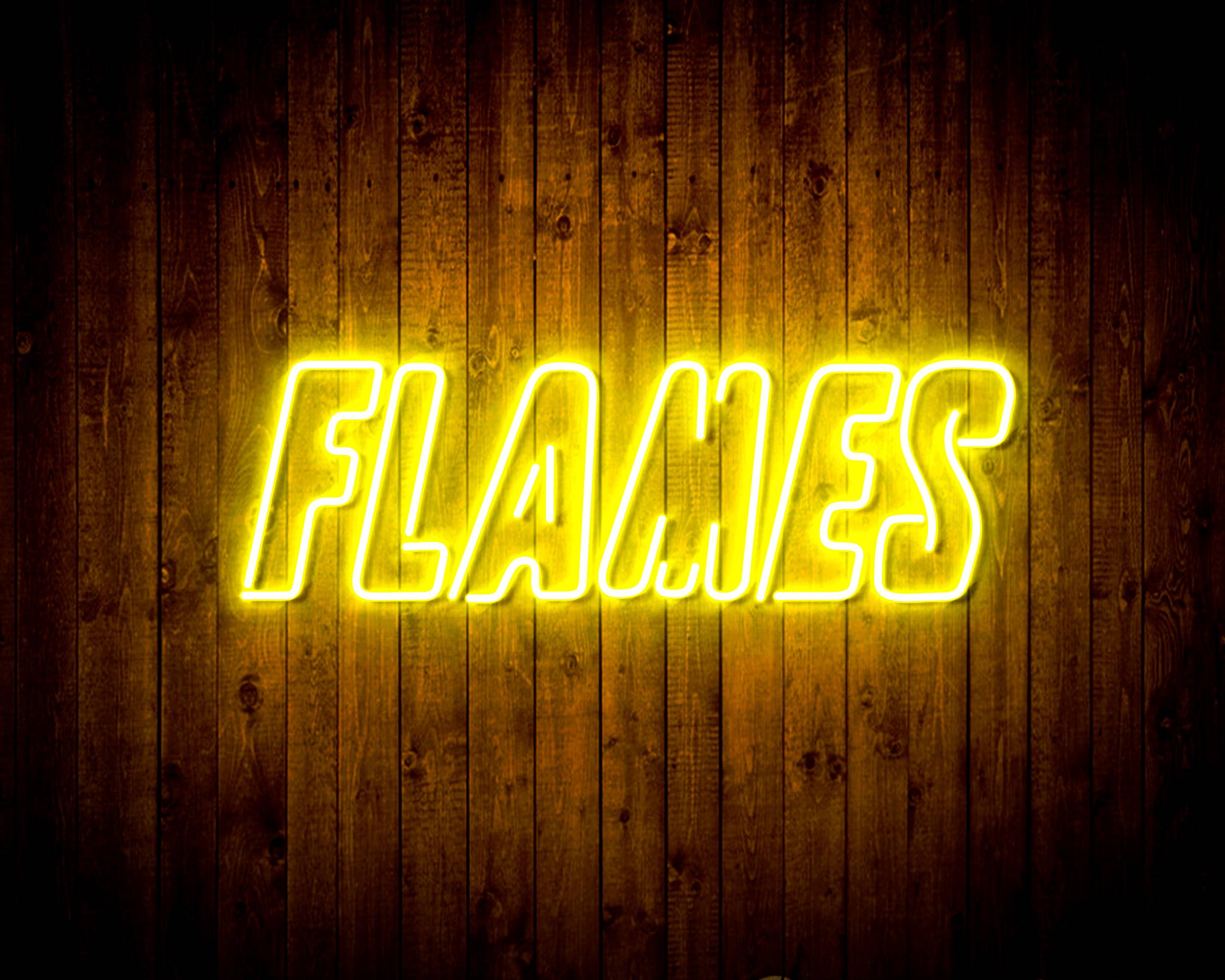 NHL Calgary Flames Handmade LED Neon Light Sign