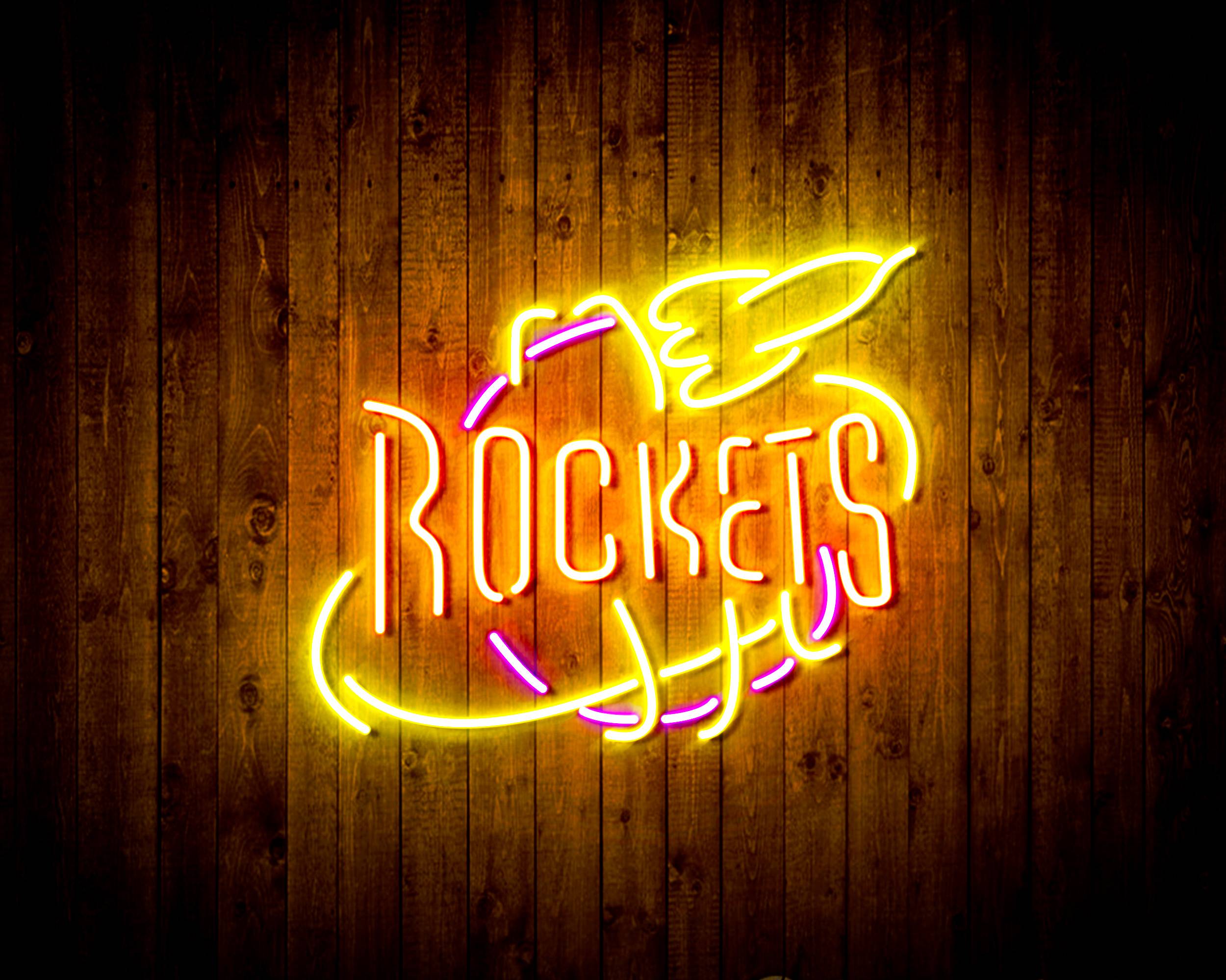 NBA Houston Rockets Handmade LED Neon Light Sign