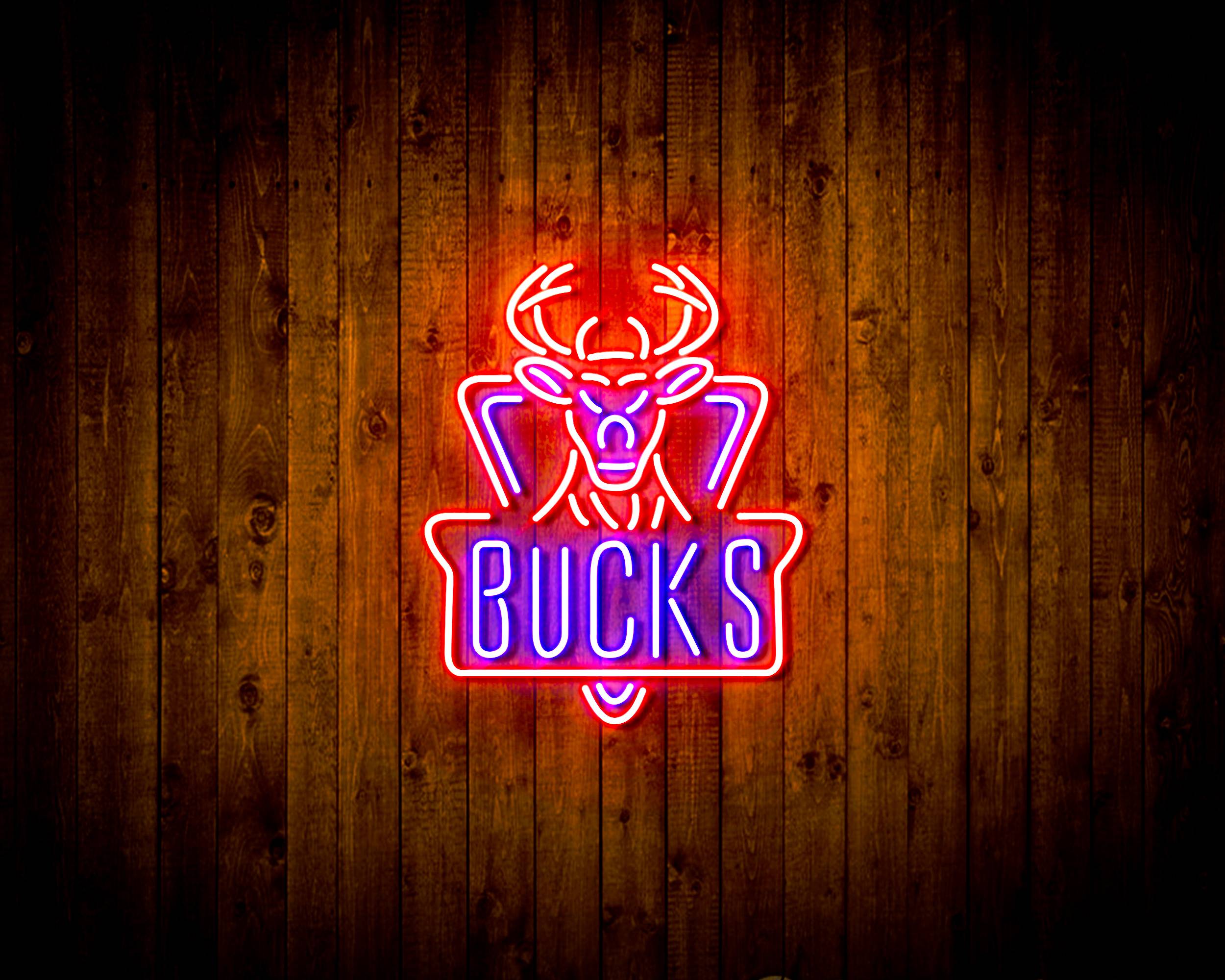 NBA Milwaukee Bucks Handmade LED Neon Light Sign