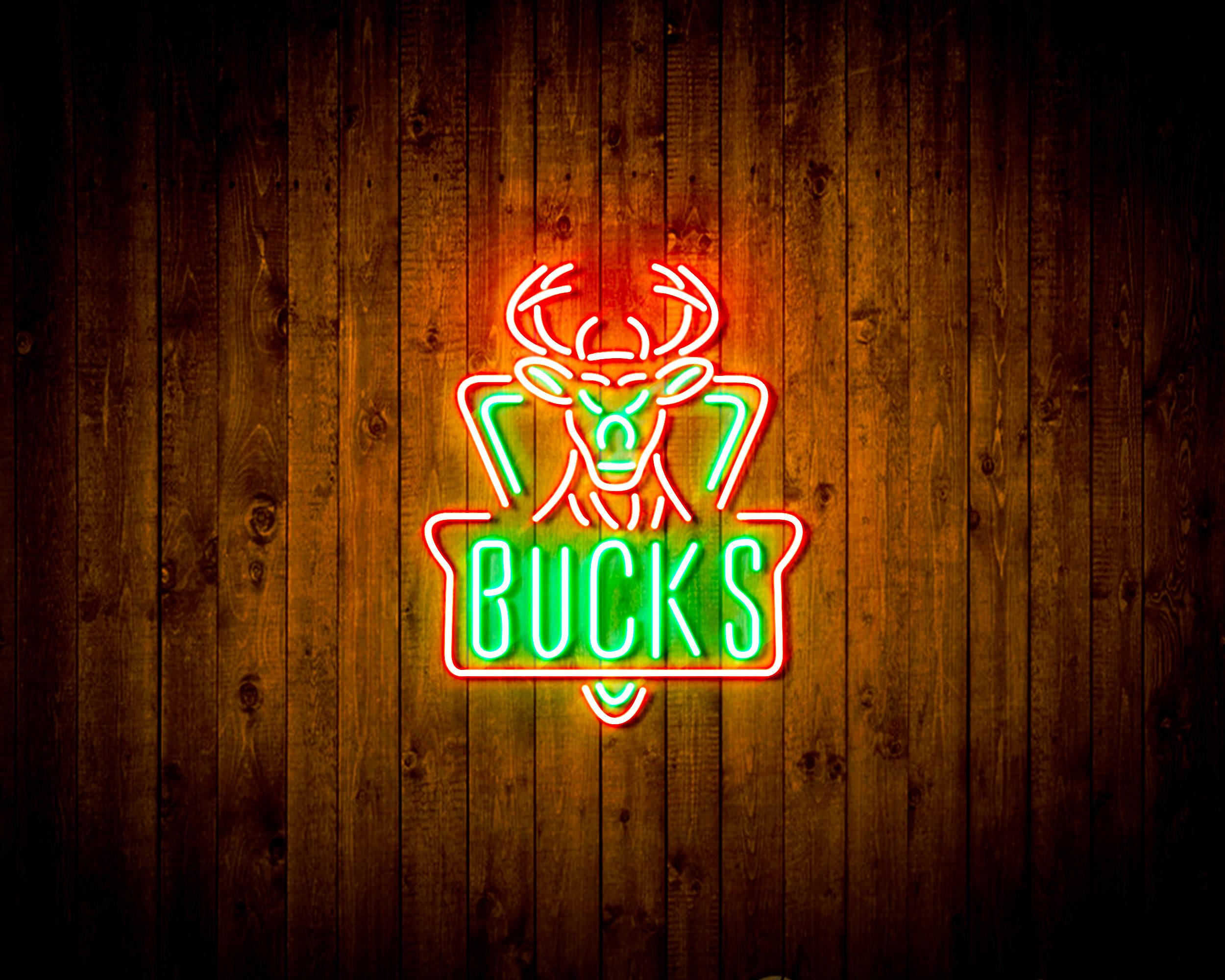 NBA Milwaukee Bucks Handmade LED Neon Light Sign