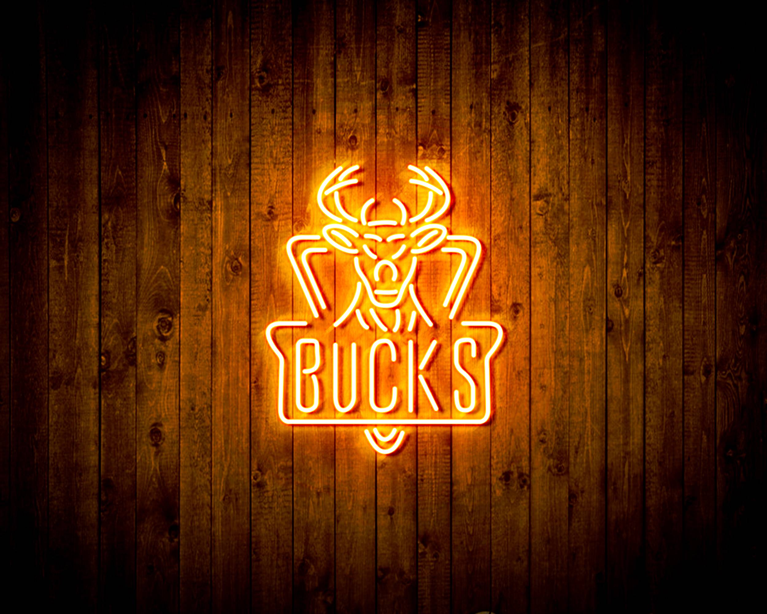 NBA Milwaukee Bucks Handmade LED Neon Light Sign