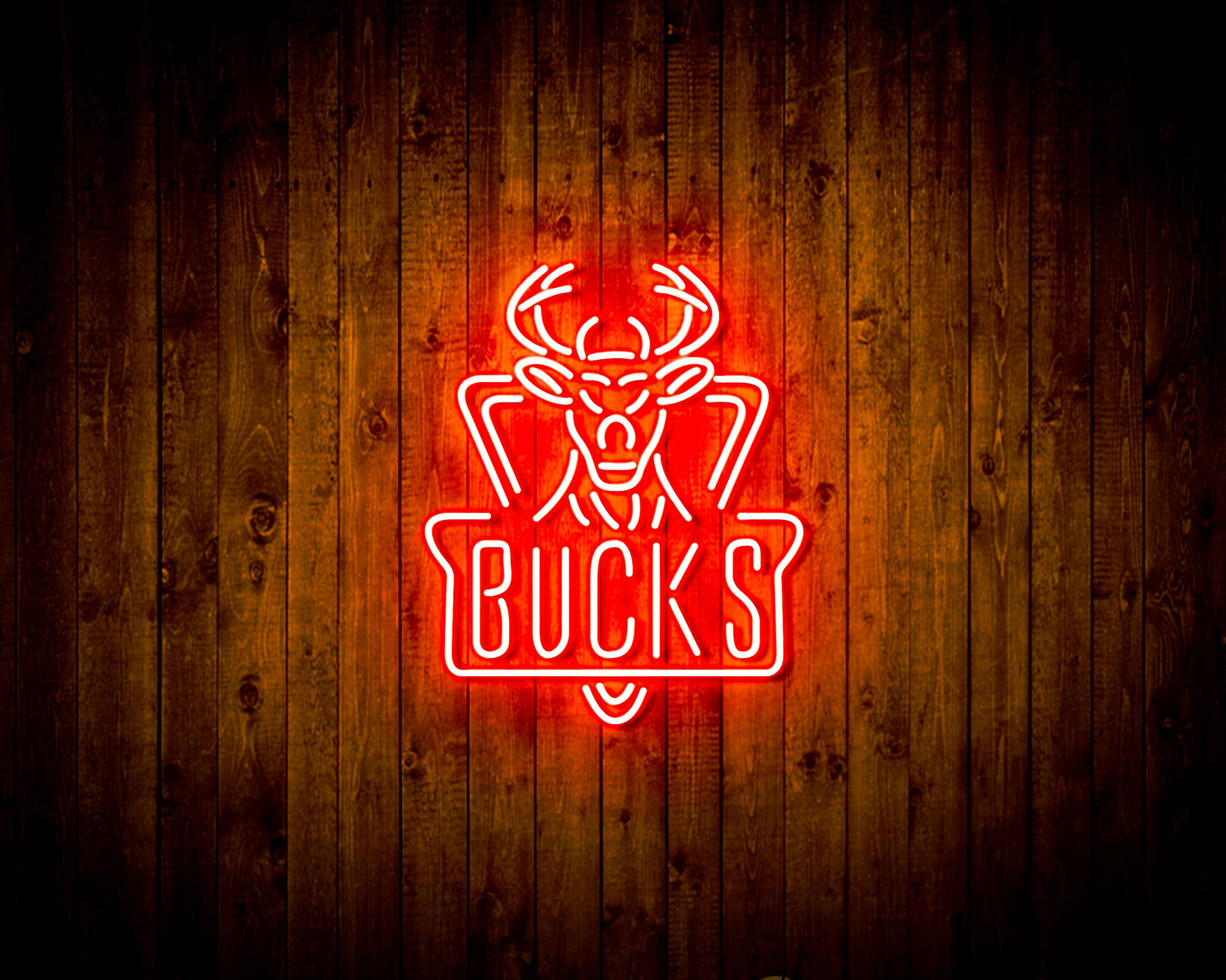 NBA Milwaukee Bucks Handmade LED Neon Light Sign