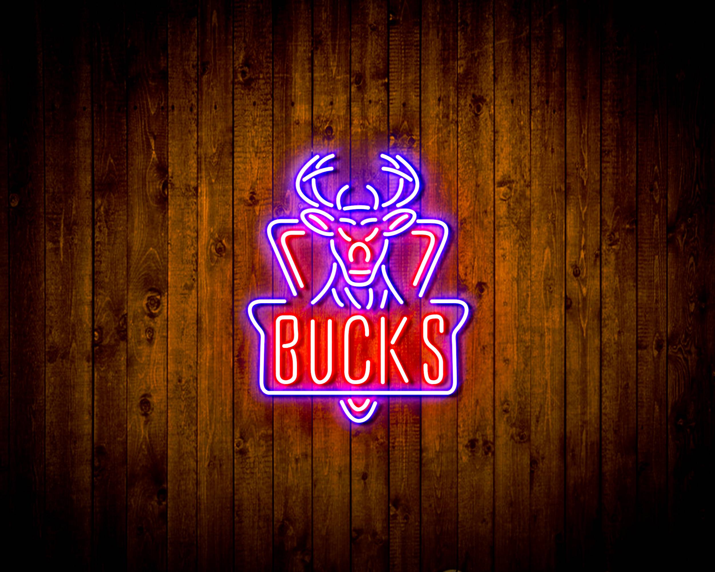 NBA Milwaukee Bucks Handmade LED Neon Light Sign