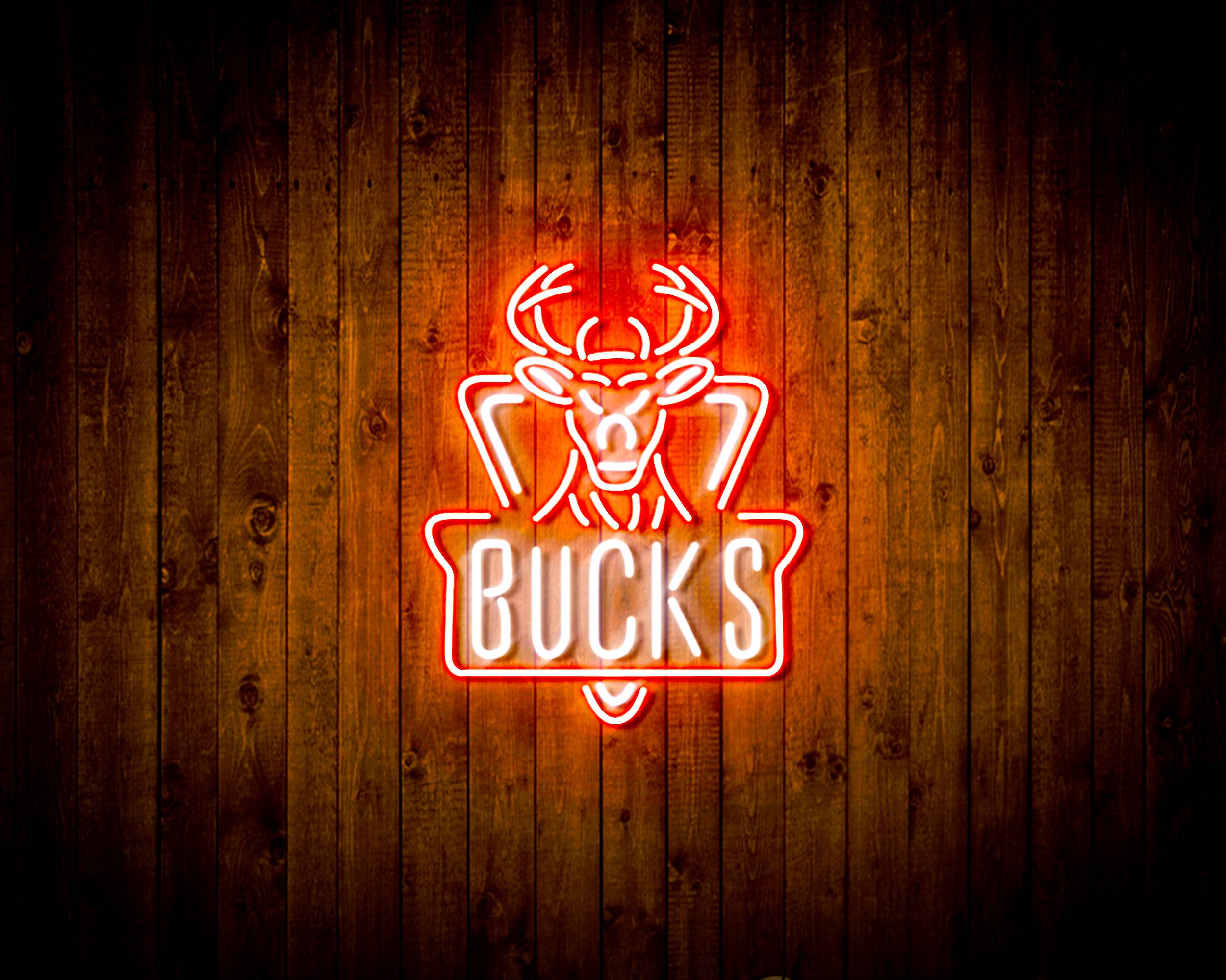 NBA Milwaukee Bucks Handmade LED Neon Light Sign