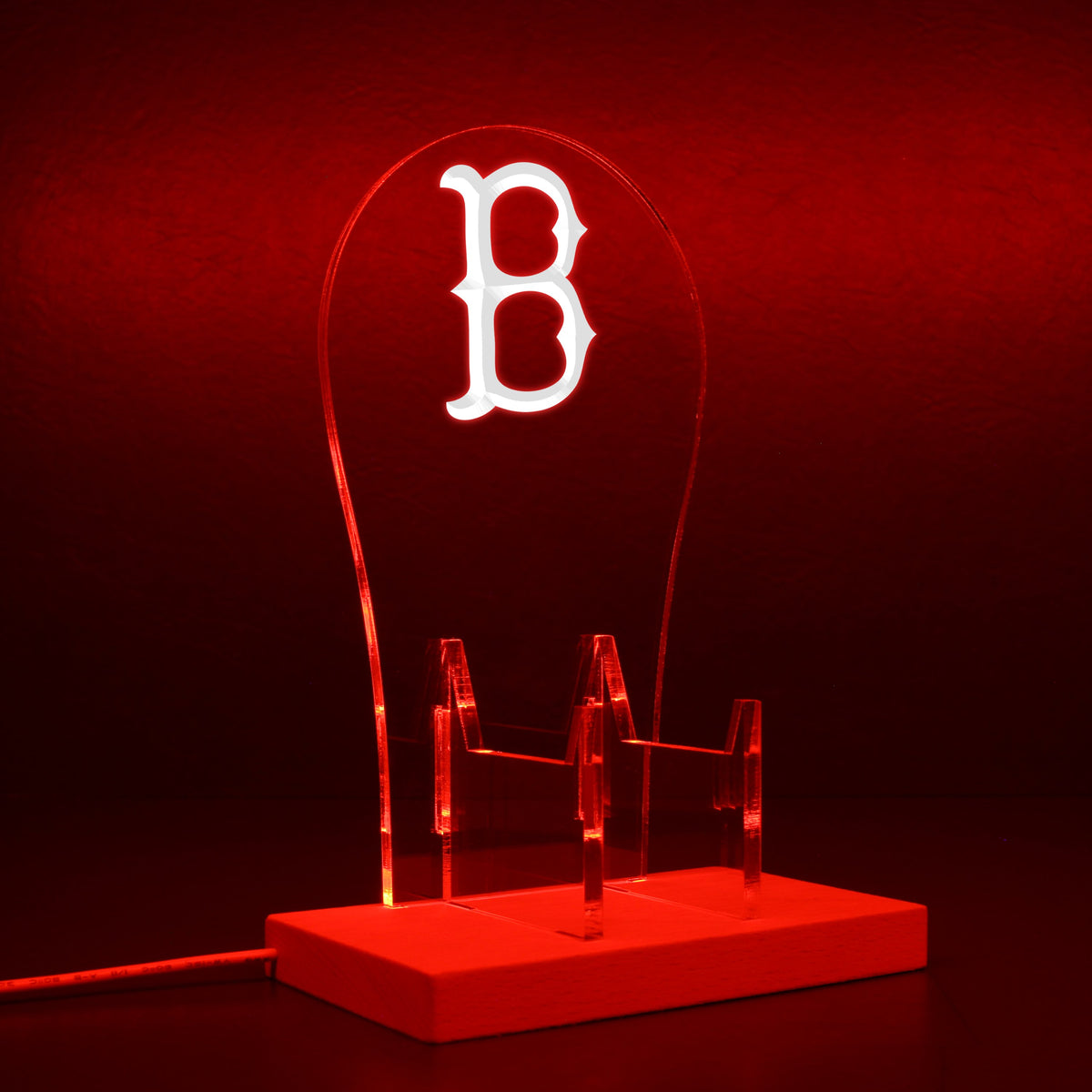Boston Red Sox Alternate Logos Led Headset Controller Stand Wooden Base ...