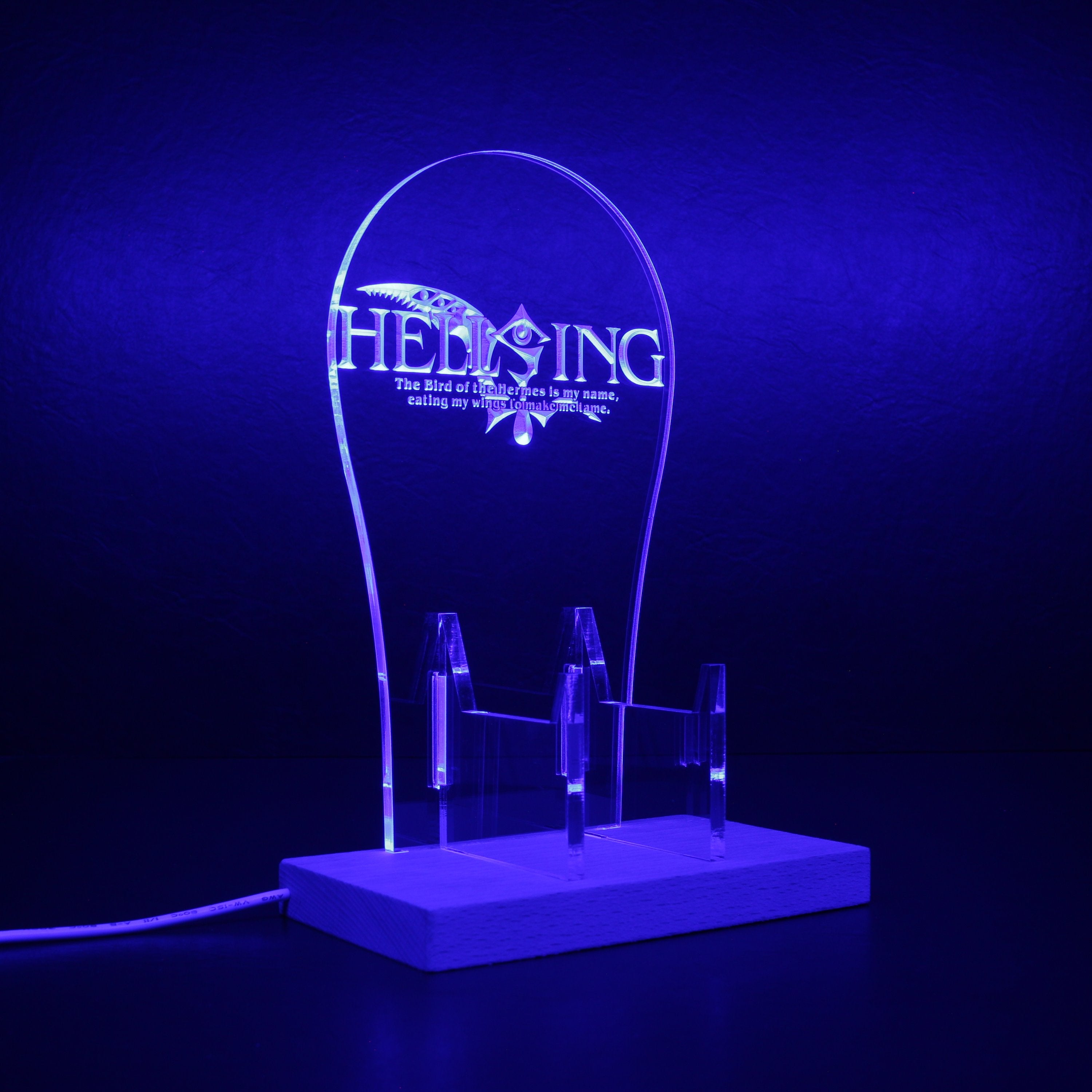 Hellsing RGB LED Gaming Headset Controller Stand