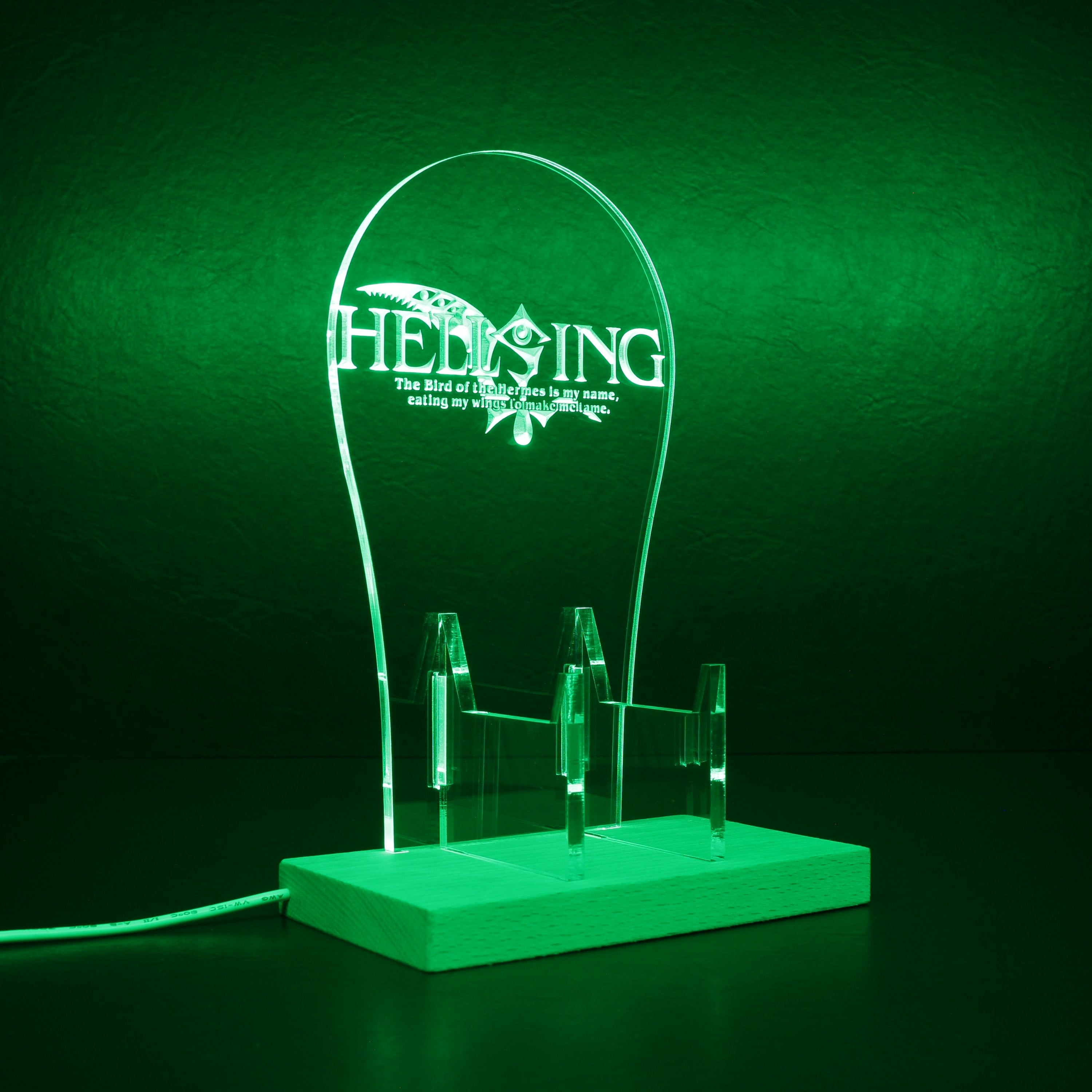 Hellsing RGB LED Gaming Headset Controller Stand