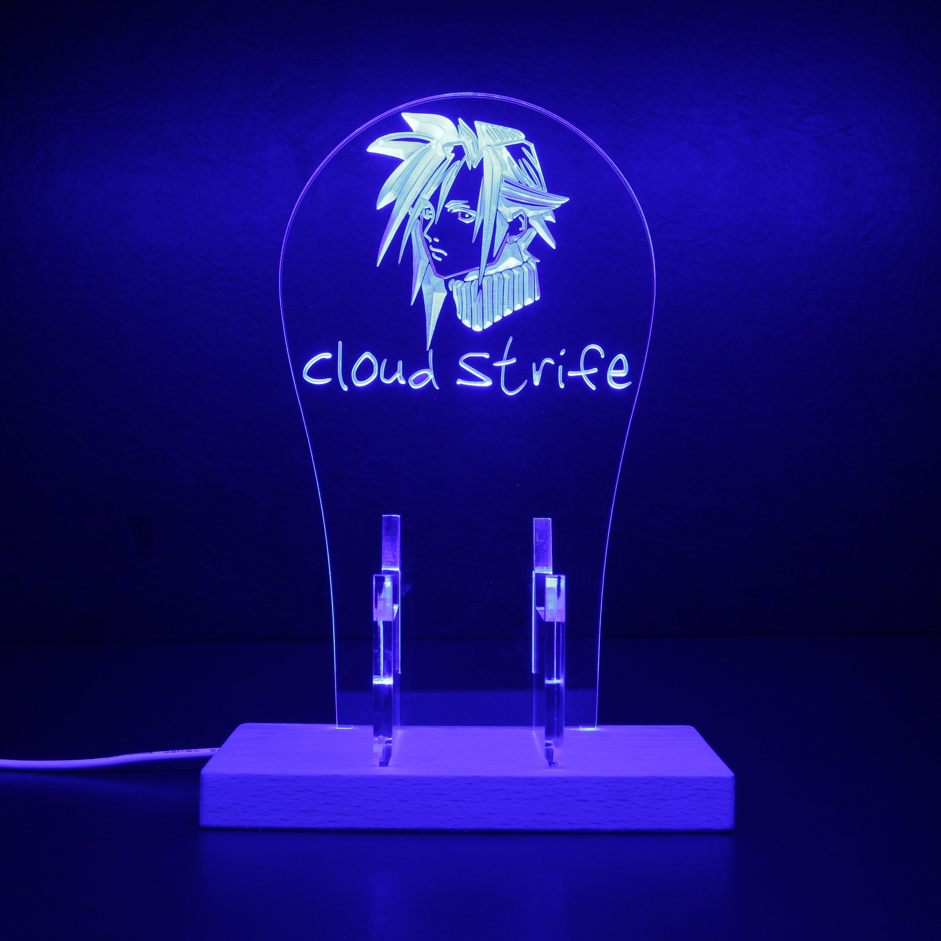 Cloud Strife RGB LED Gaming Headset Controller Stand