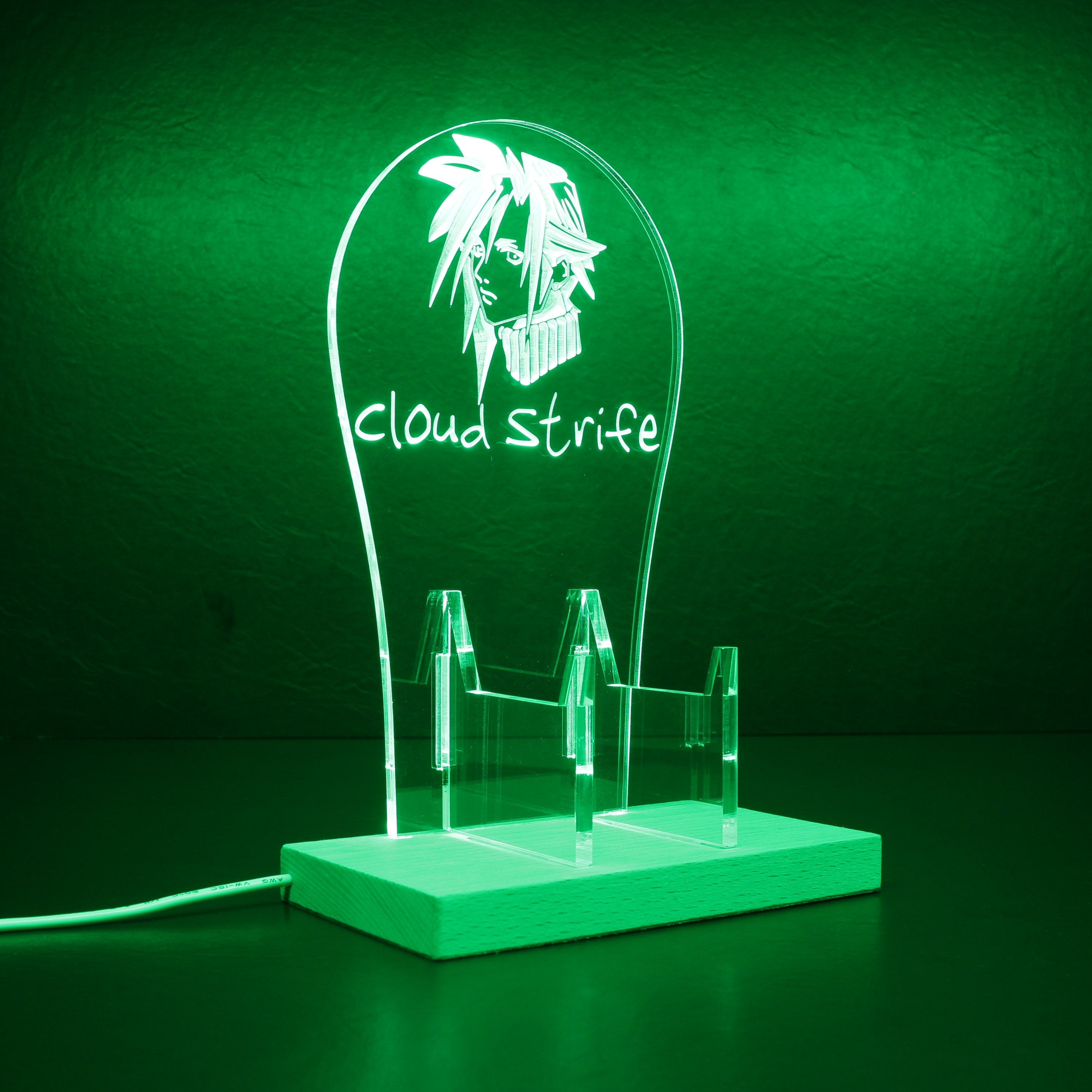 Cloud Strife RGB LED Gaming Headset Controller Stand