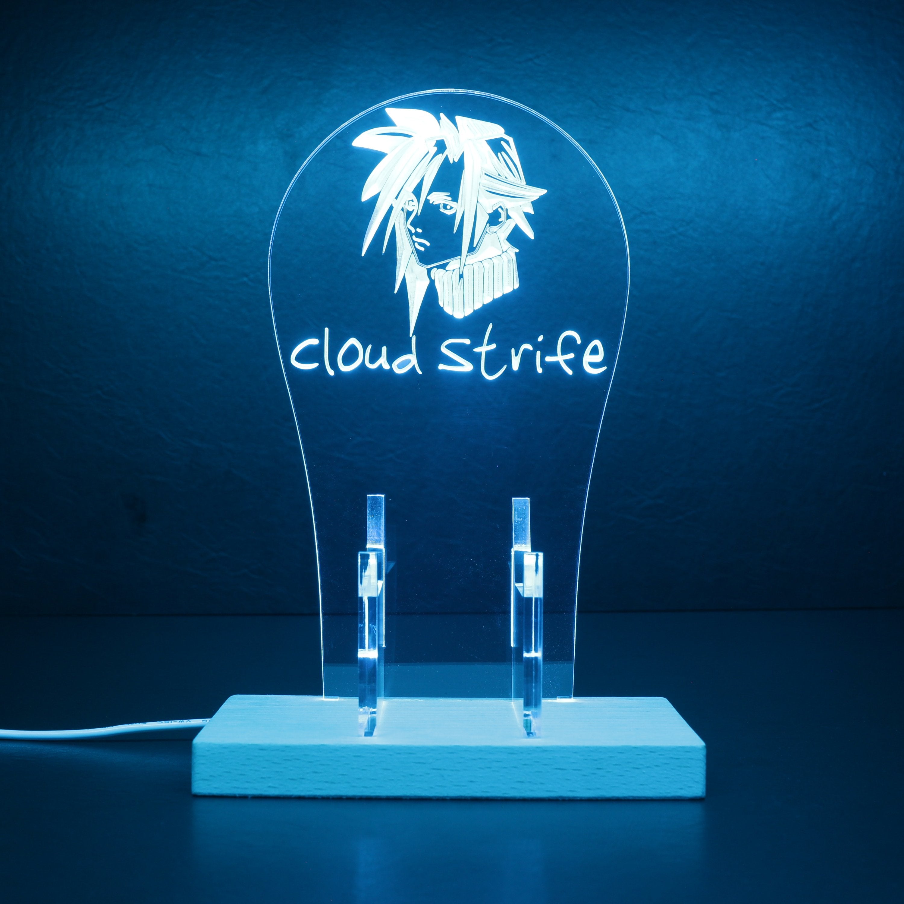 Cloud Strife RGB LED Gaming Headset Controller Stand