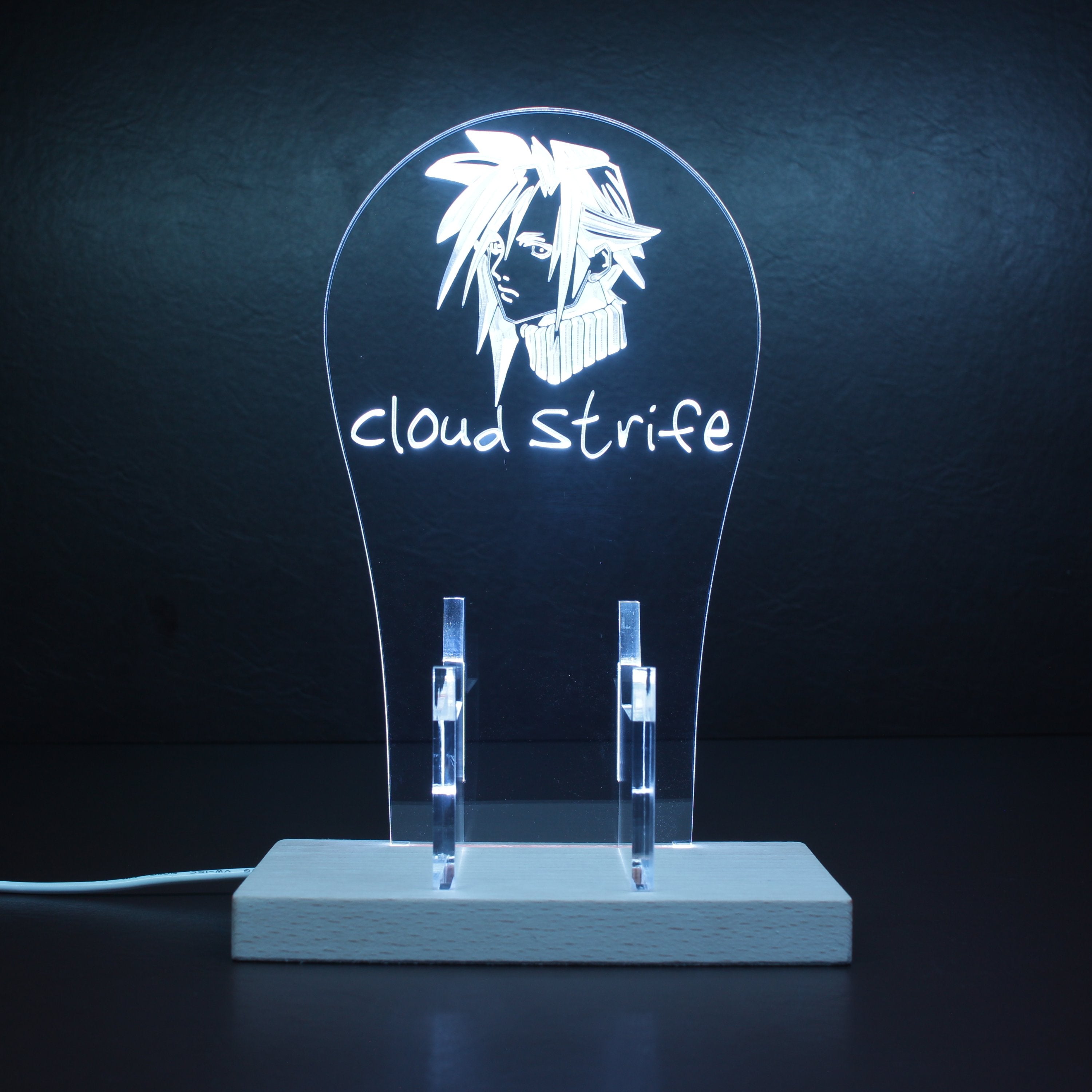 Cloud Strife RGB LED Gaming Headset Controller Stand