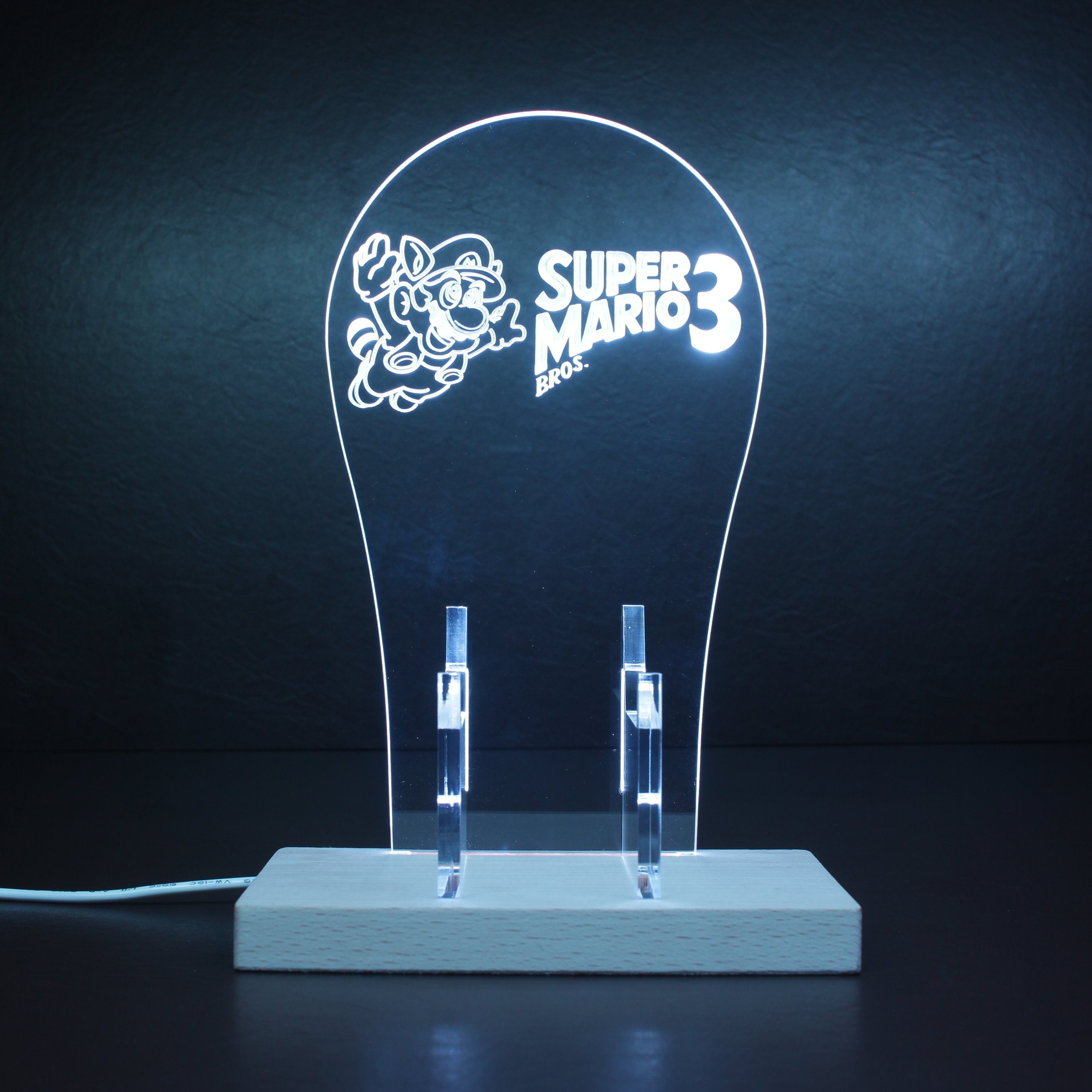 Super Mario Bros 3 RGB LED Gaming Headset Controller Stand