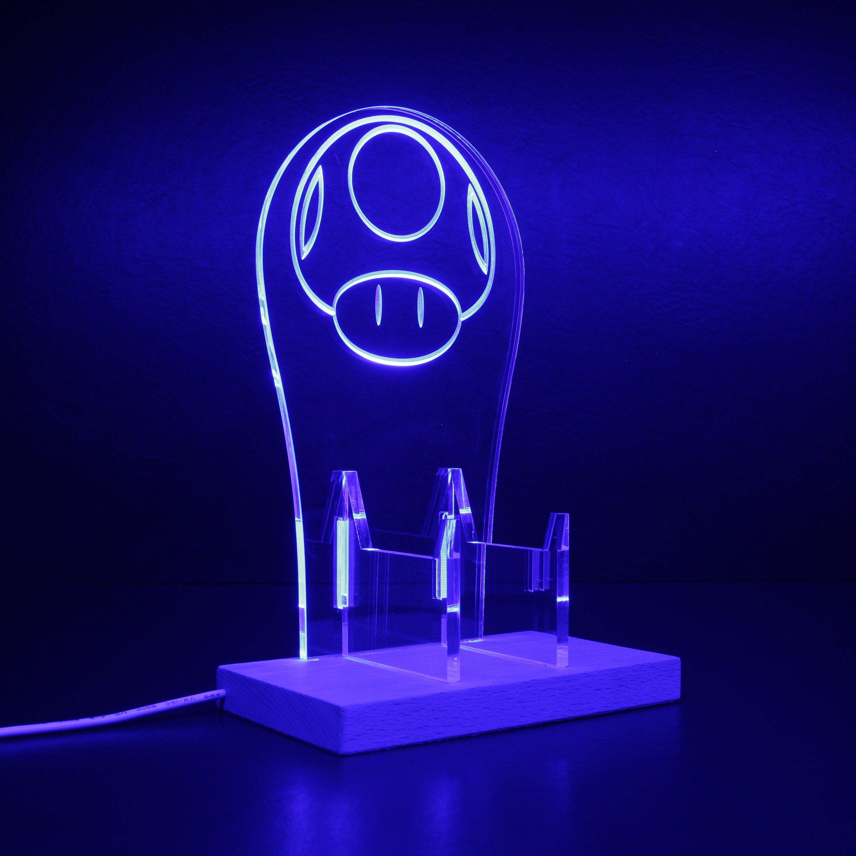 Super Mario Mushroom RGB LED Gaming Headset Controller Stand