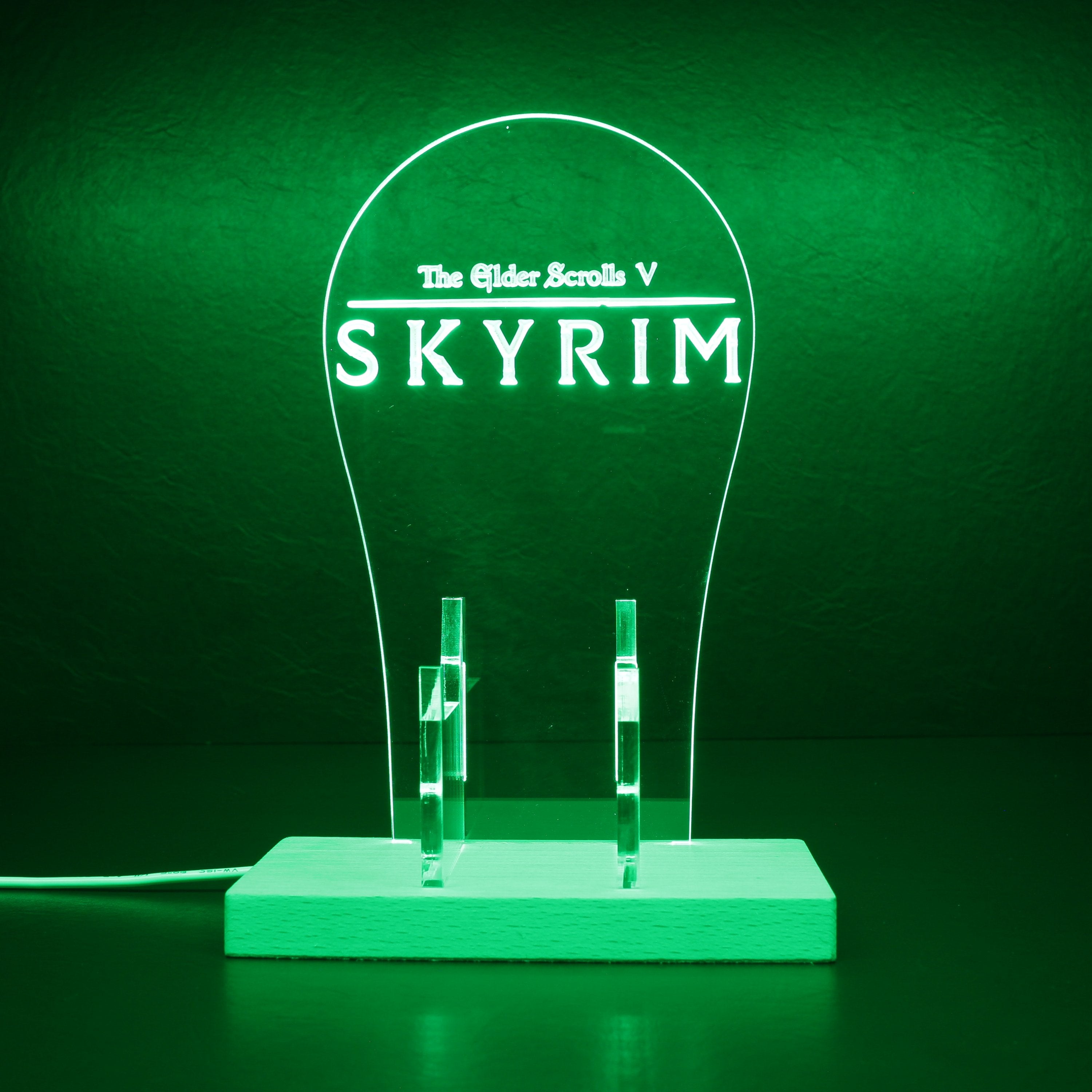 Elder Scrolls Skyrim RGB LED Gaming Headset Controller Stand