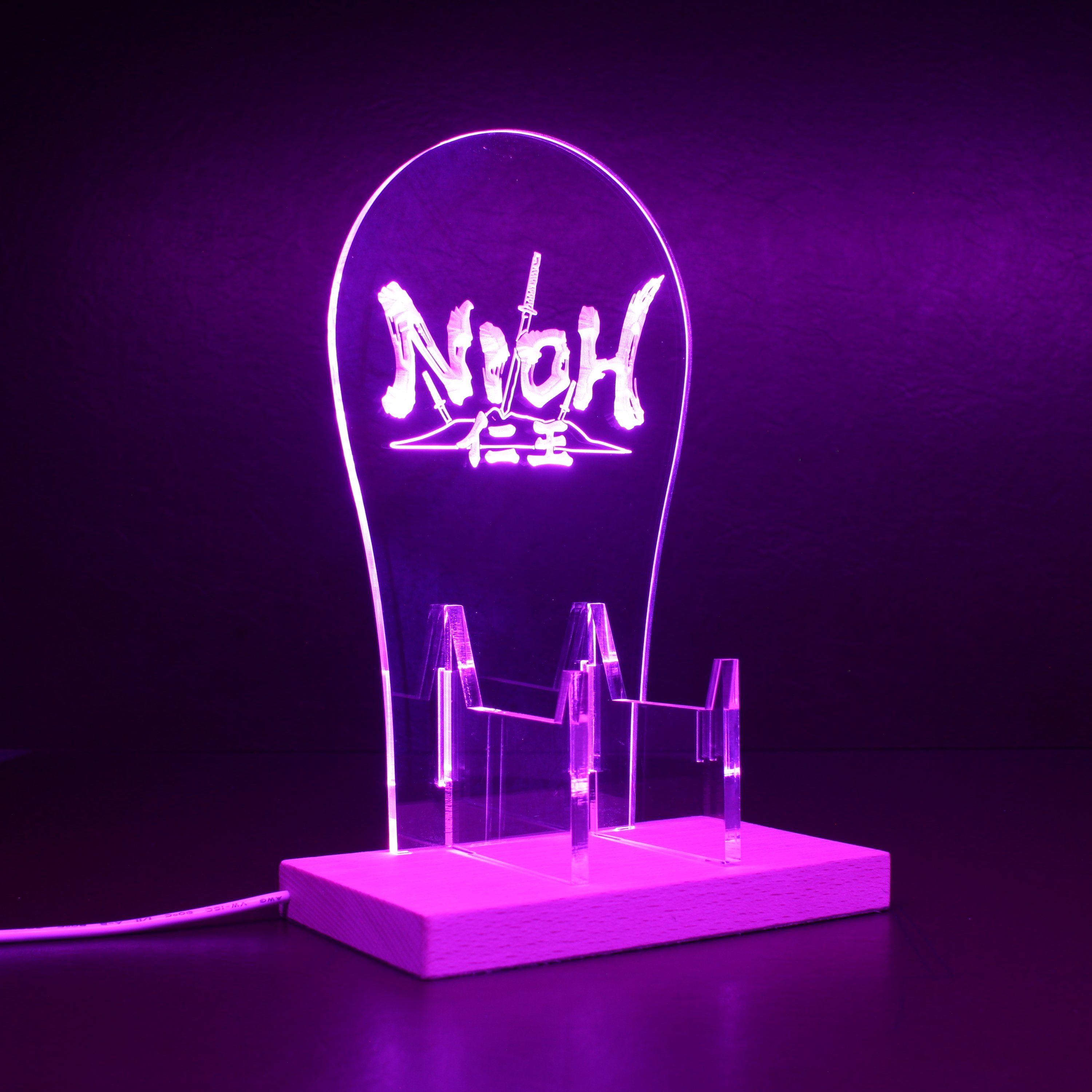 Nioh RGB LED Gaming Headset Controller Stand