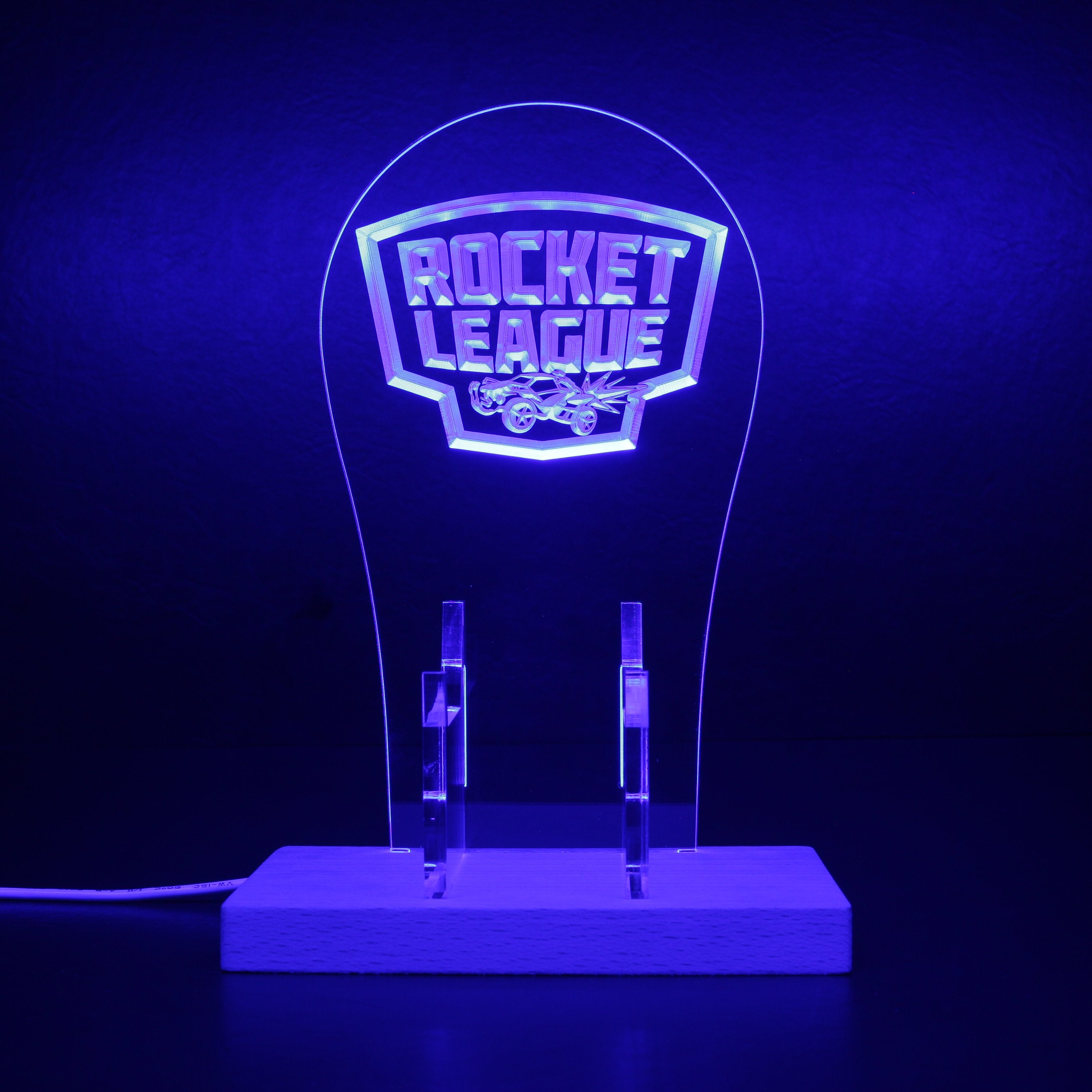 Rocket League Logo RGB LED Gaming Headset Controller Stand