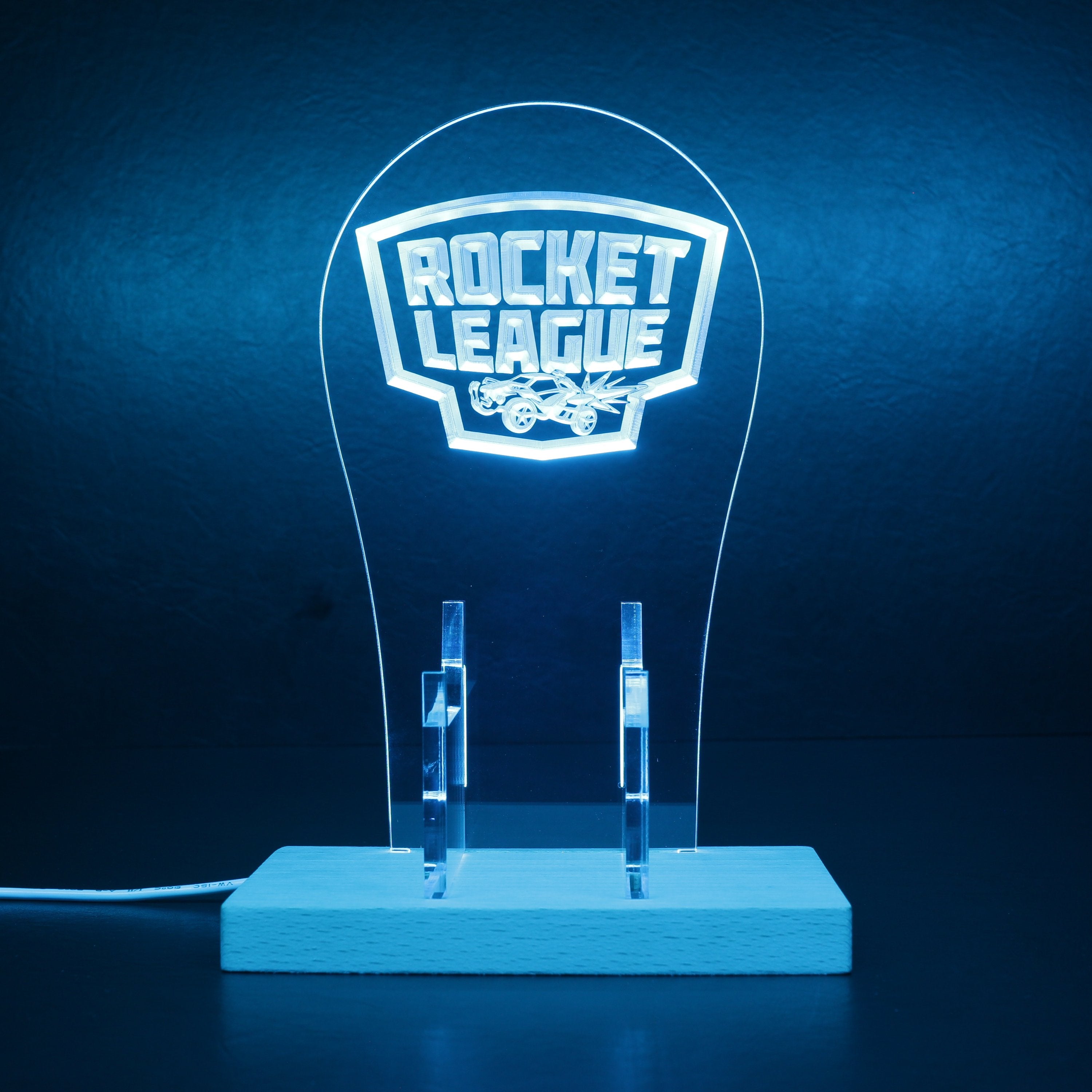 Rocket League Logo RGB LED Gaming Headset Controller Stand