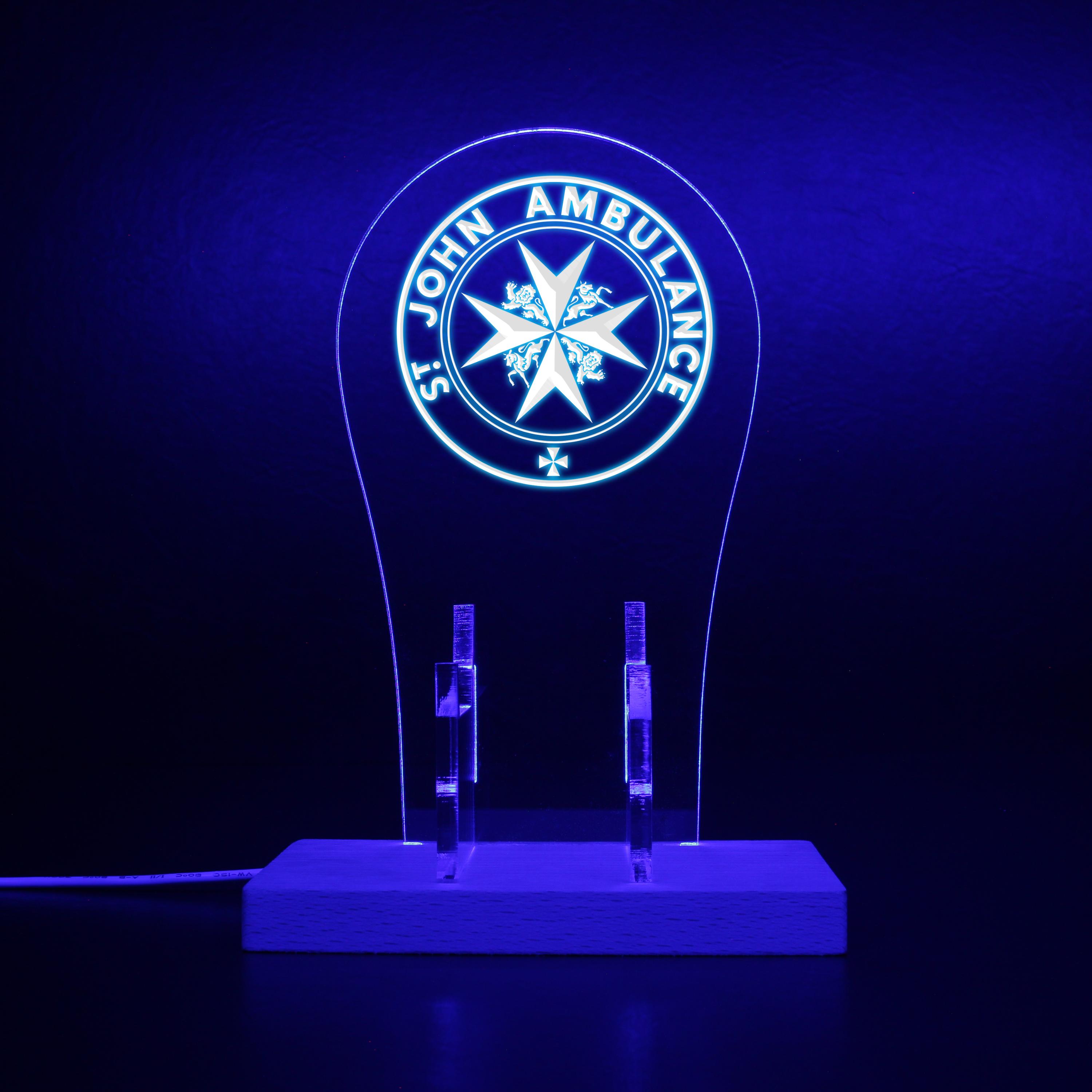 St John Ambulance Logo RGB LED Gaming Headset Controller Stand