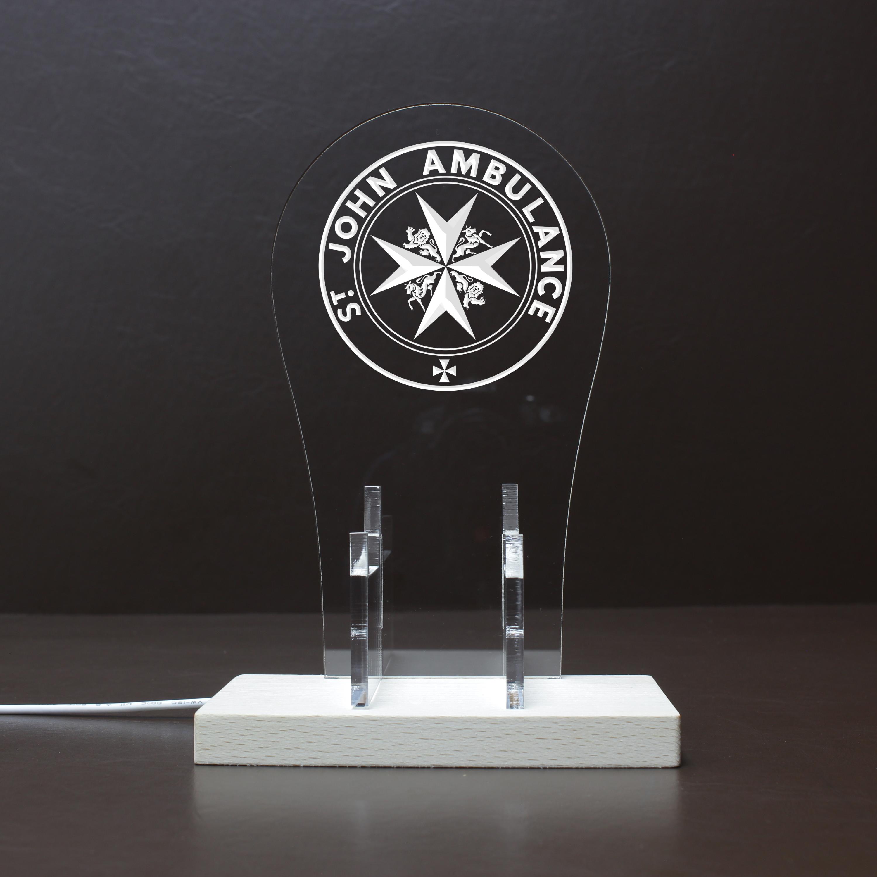 St John Ambulance Logo RGB LED Gaming Headset Controller Stand