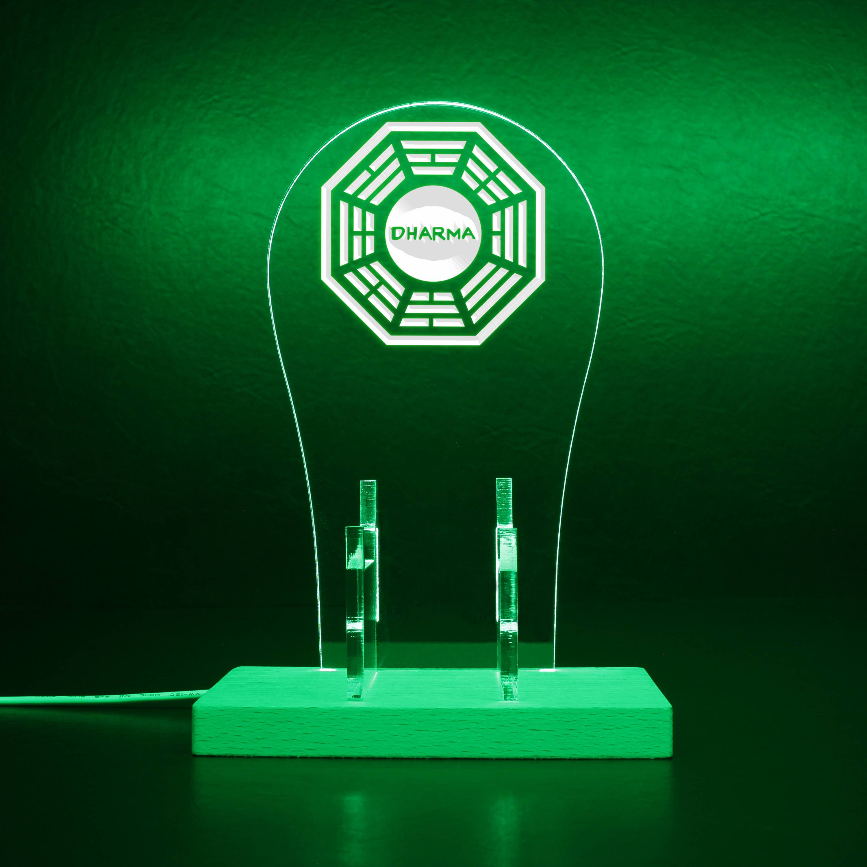 Dharma Lost Initiative Light RGB LED Gaming Headset Controller Stand