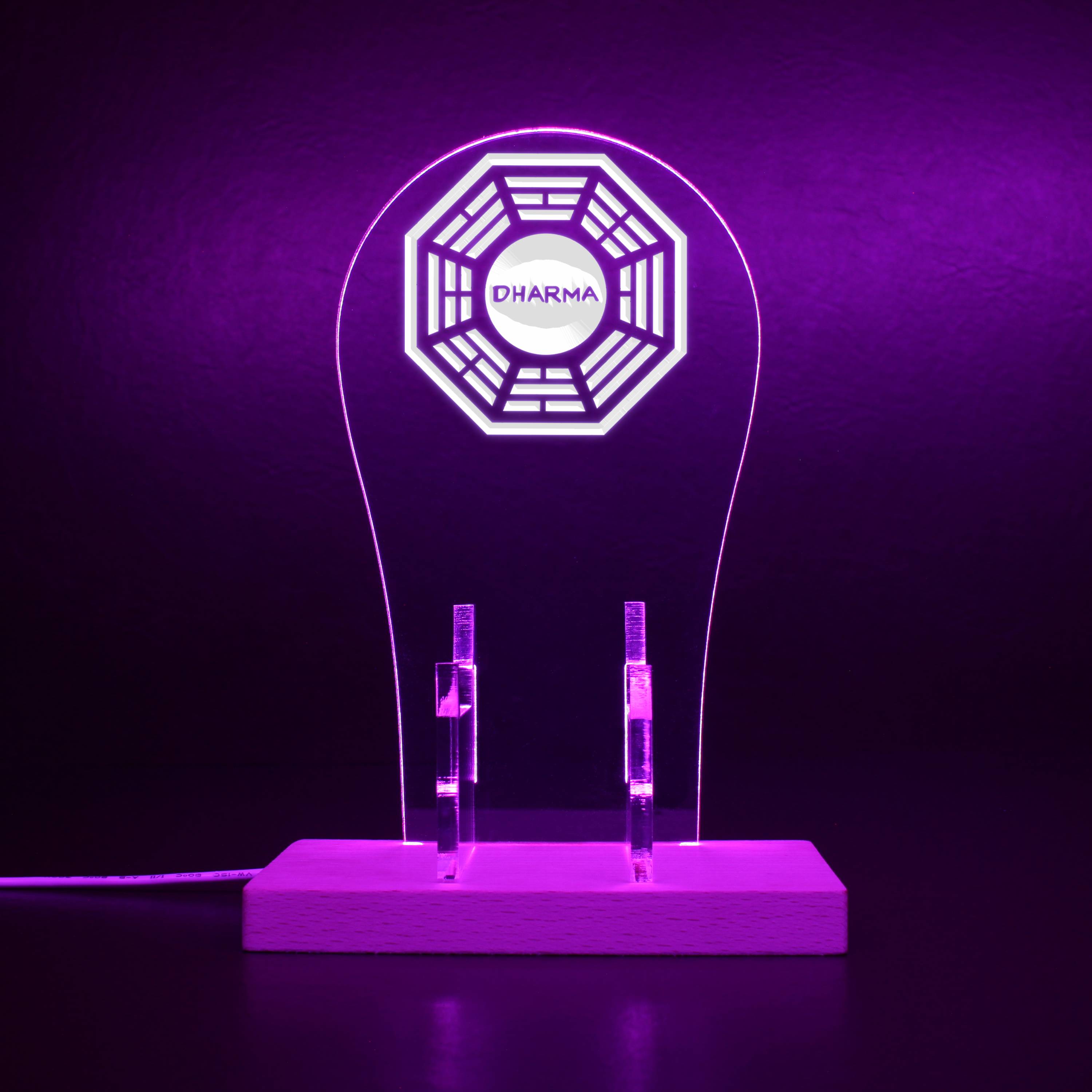 Dharma Lost Initiative Light RGB LED Gaming Headset Controller Stand