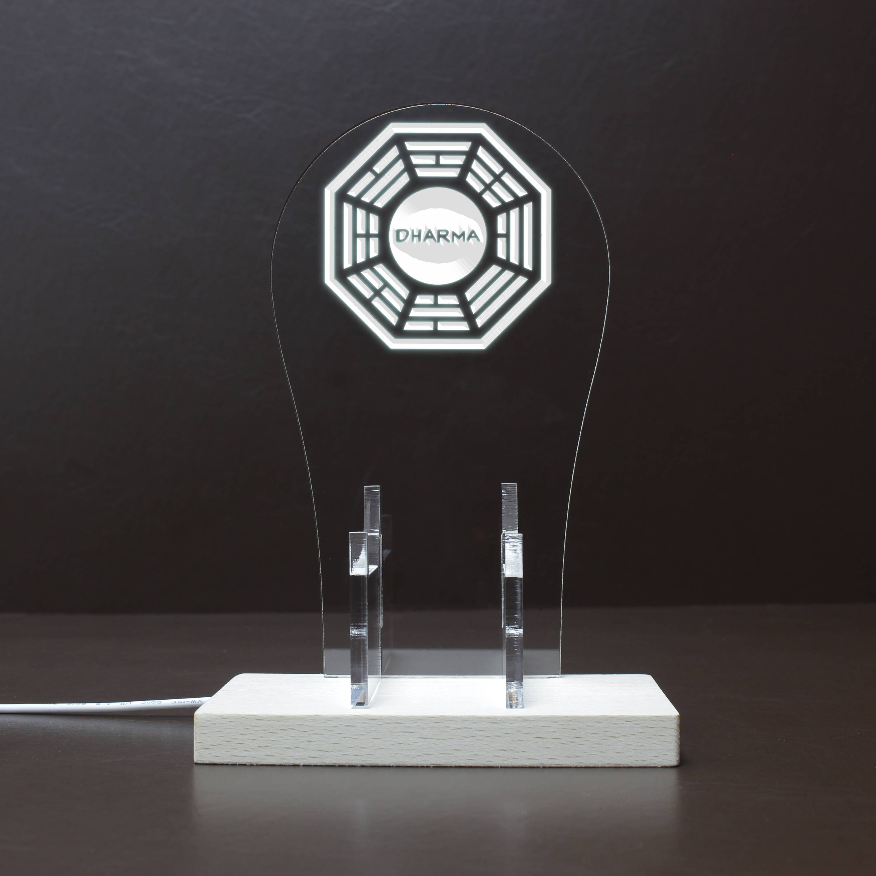 Dharma Lost Initiative Light RGB LED Gaming Headset Controller Stand