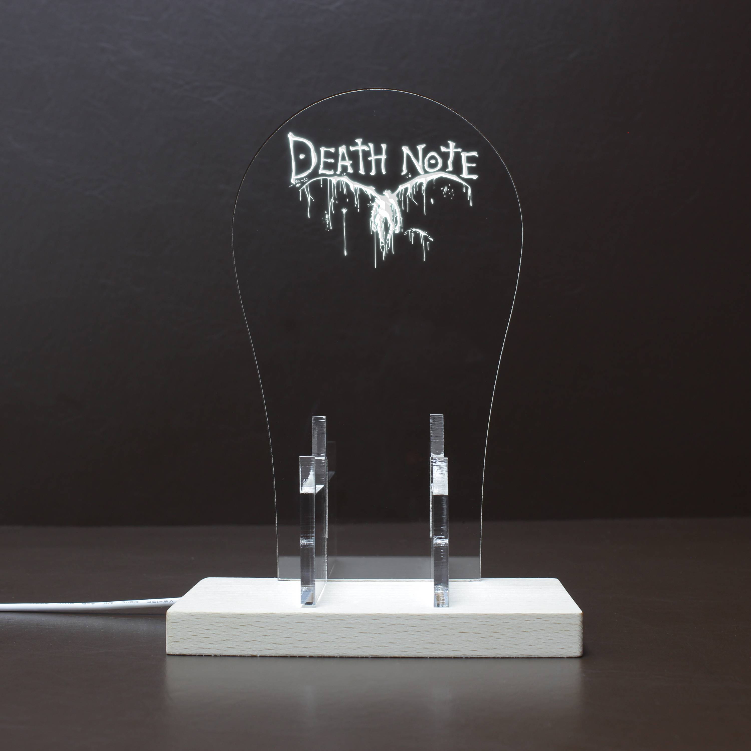 Death Note Notebook Cosplay L RGB LED Gaming Headset Controller Stand