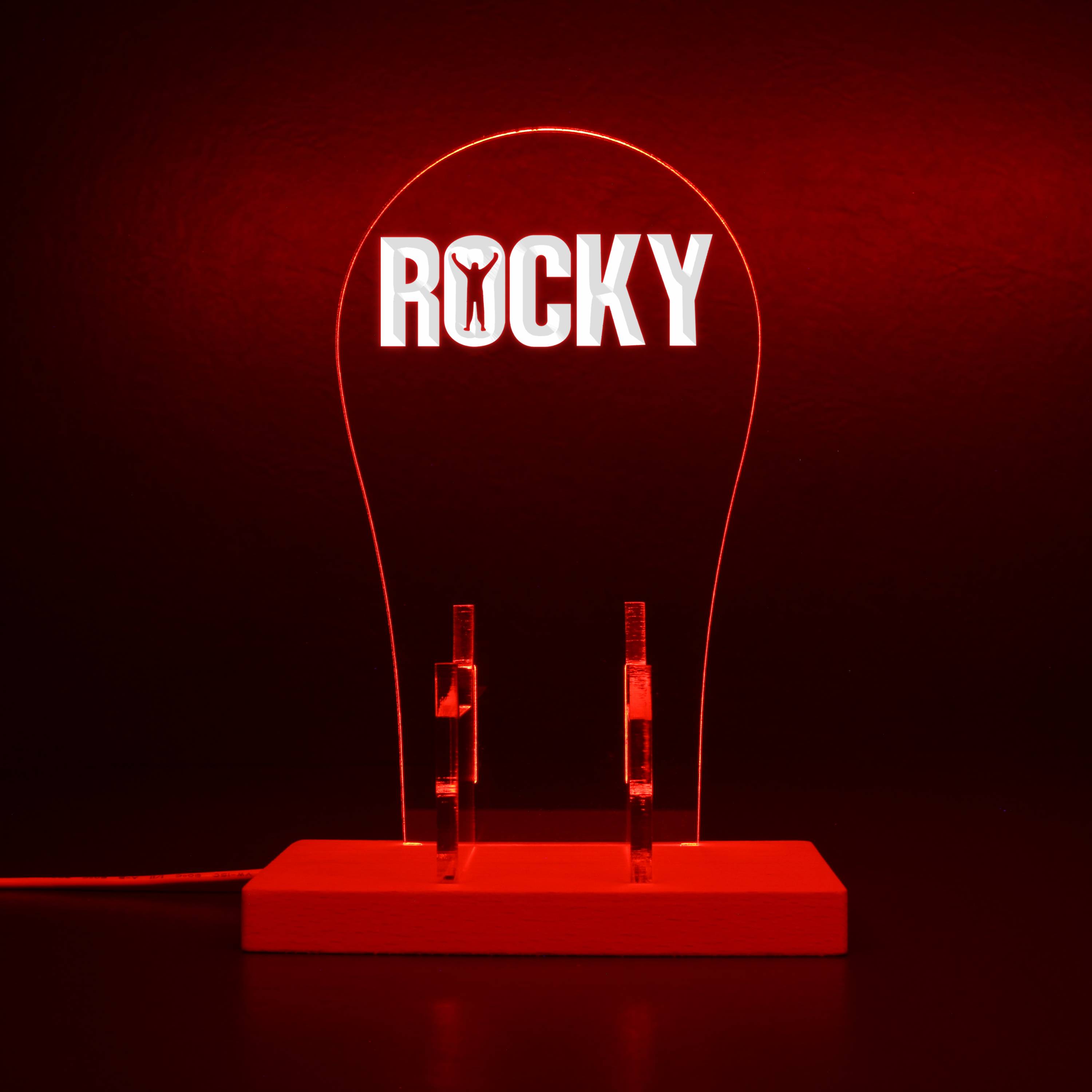 Rocky Bar Pub Beer Light Sign RGB LED Gaming Headset Controller Stand