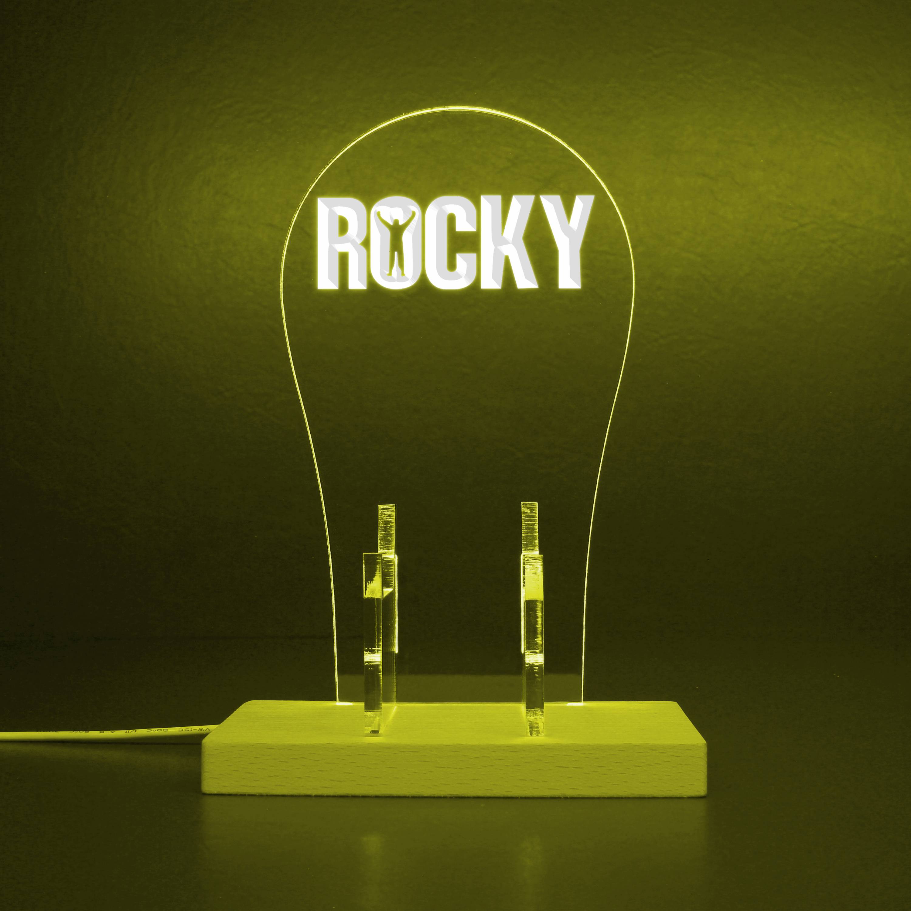 Rocky Bar Pub Beer Light Sign RGB LED Gaming Headset Controller Stand