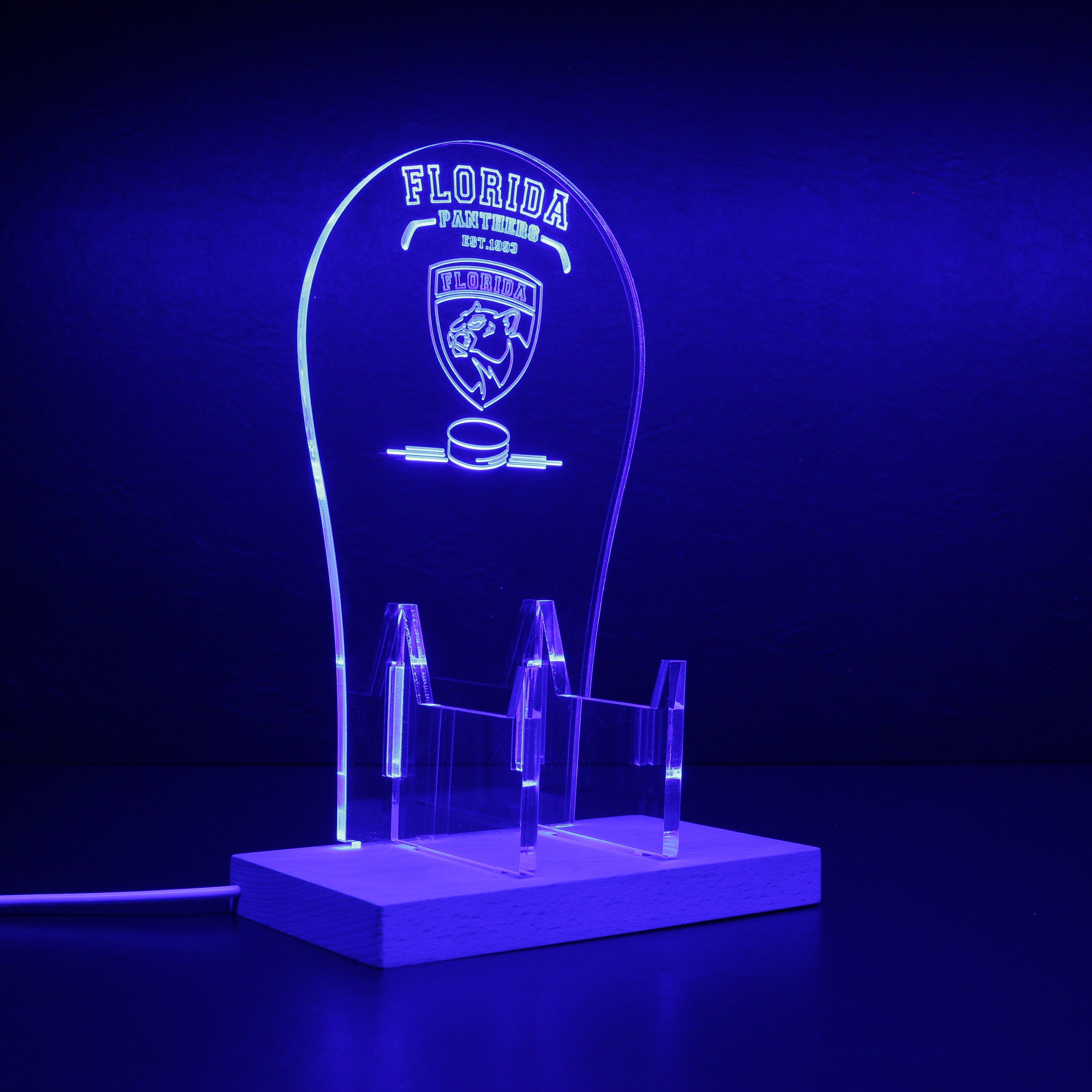 Custom Your Sport Team Florida Panthers Est. 1993 RGB LED Gaming Headset Controller Stand