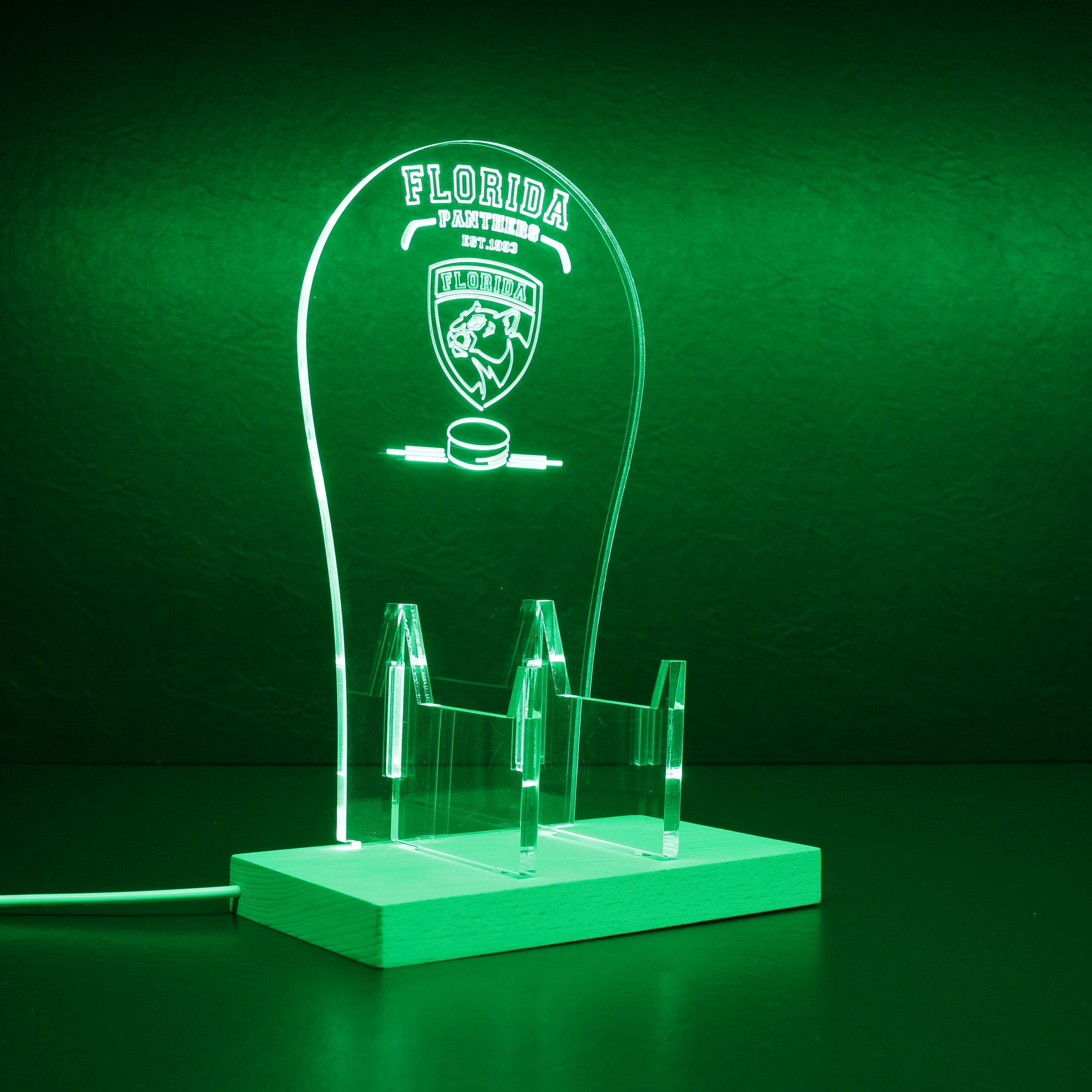 Custom Your Sport Team Florida Panthers Est.1993 RGB LED Gaming Headset Controller Stand