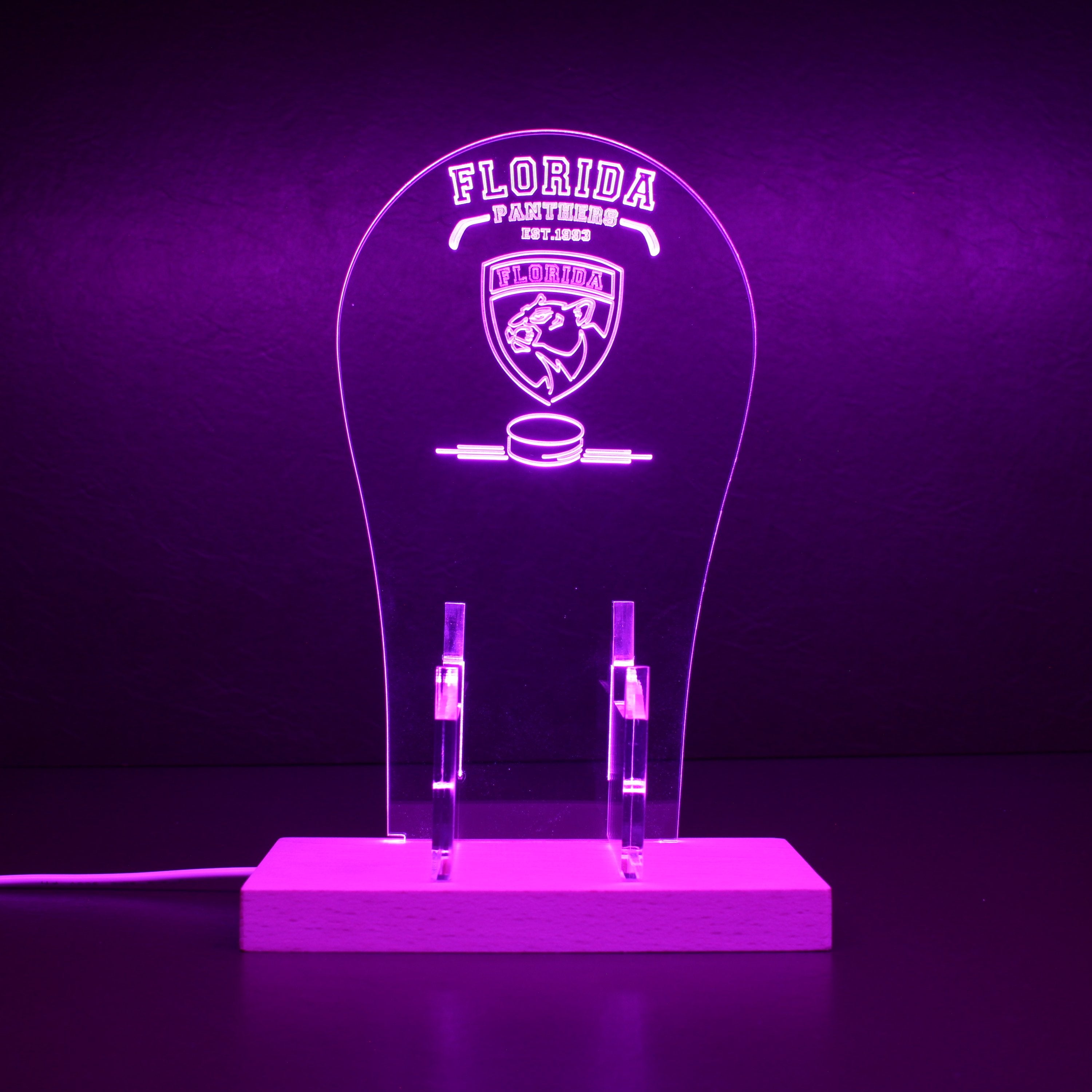 Custom Your Sport Team Florida Panthers Est.1993 RGB LED Gaming Headset Controller Stand