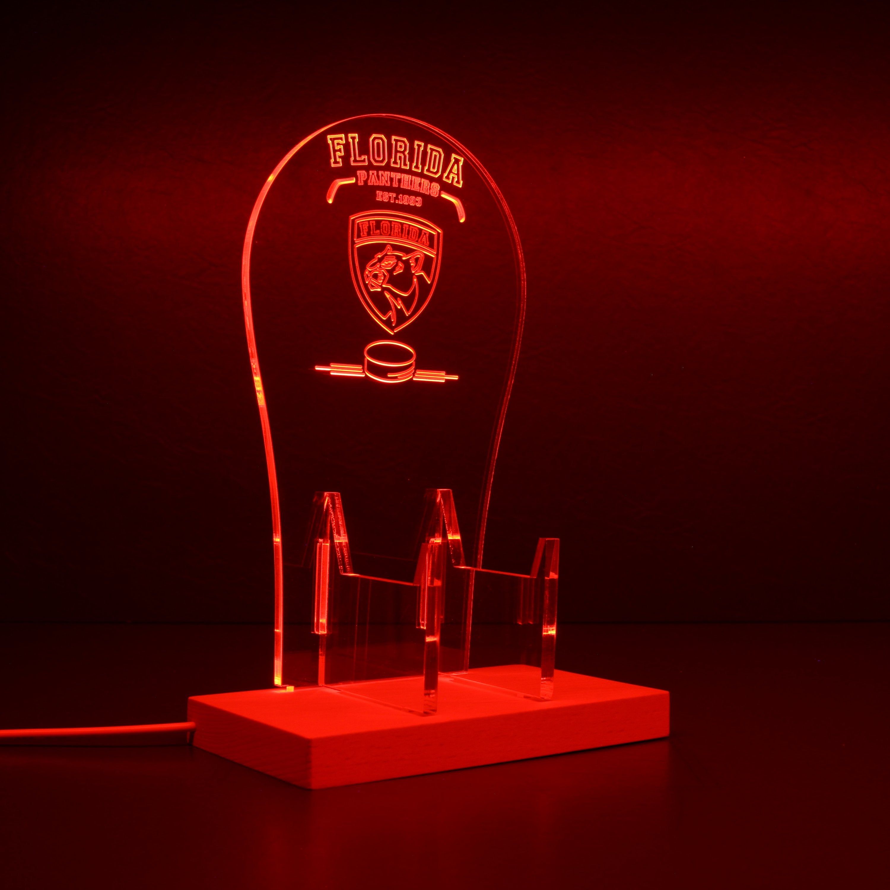 Custom Your Sport Team Florida Panthers Est.1993 RGB LED Gaming Headset Controller Stand