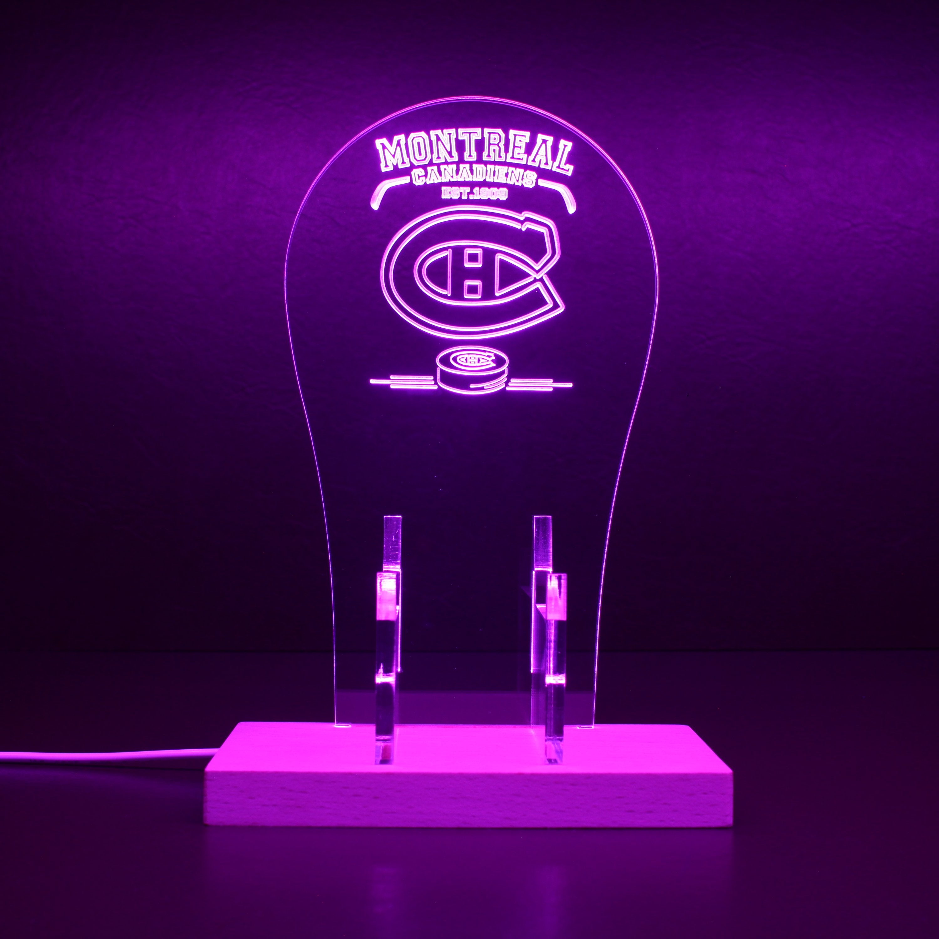 Custom Your Sport Team Montreal Canadiens Est. 1909 RGB LED Gaming Headset Controller Stand