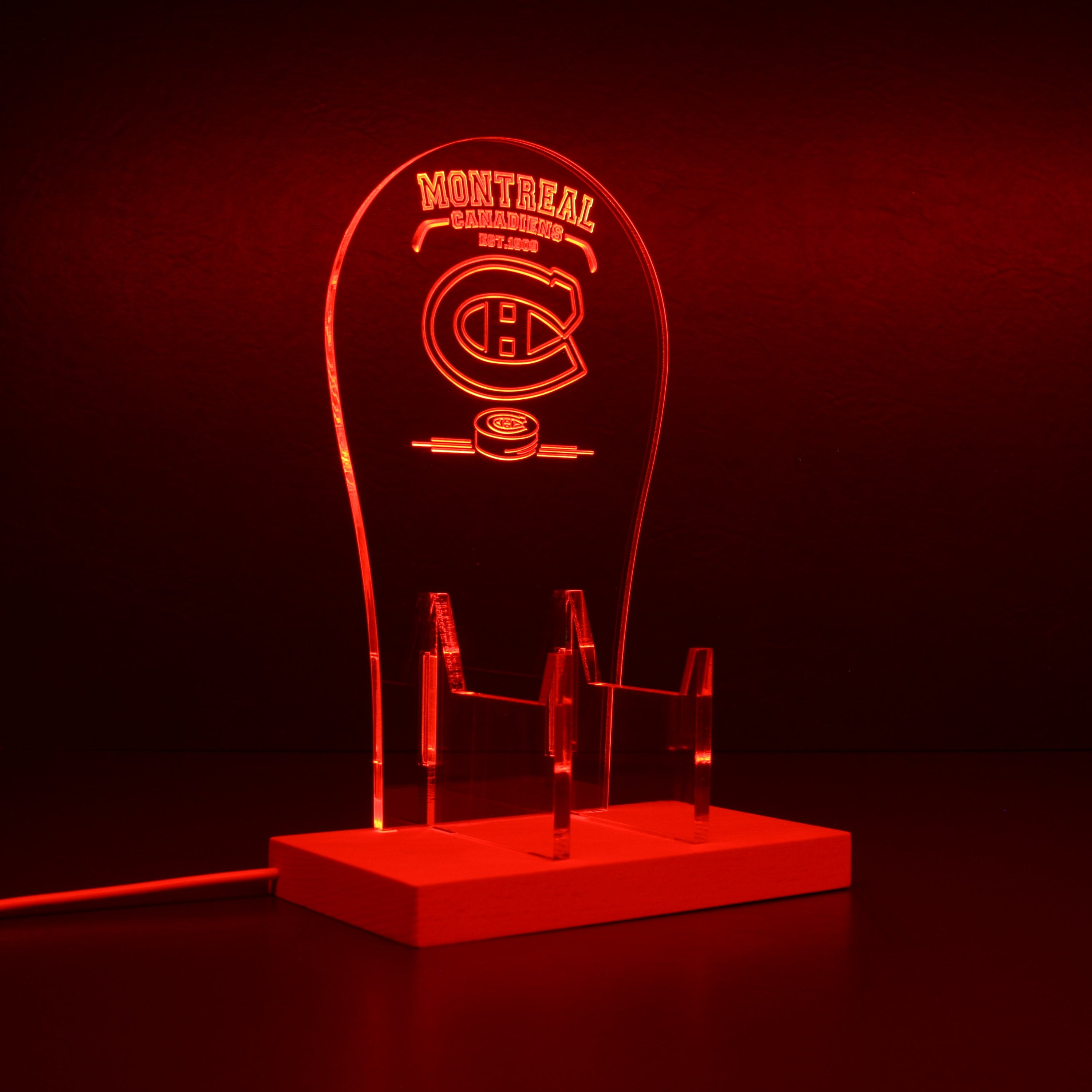 Custom Your Sport Team Montreal Canadiens Est.1909 RGB LED Gaming Headset Controller Stand